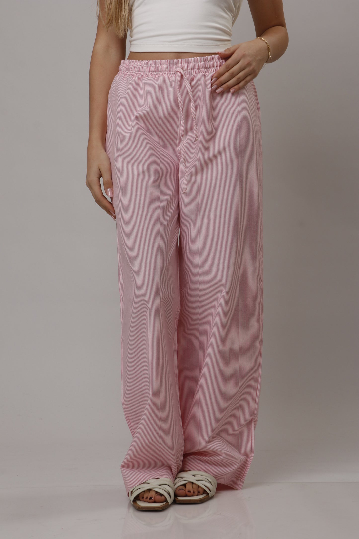 Chemise pant striped set