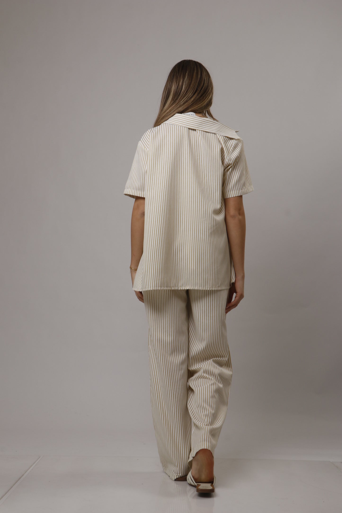 Chemise pant striped set