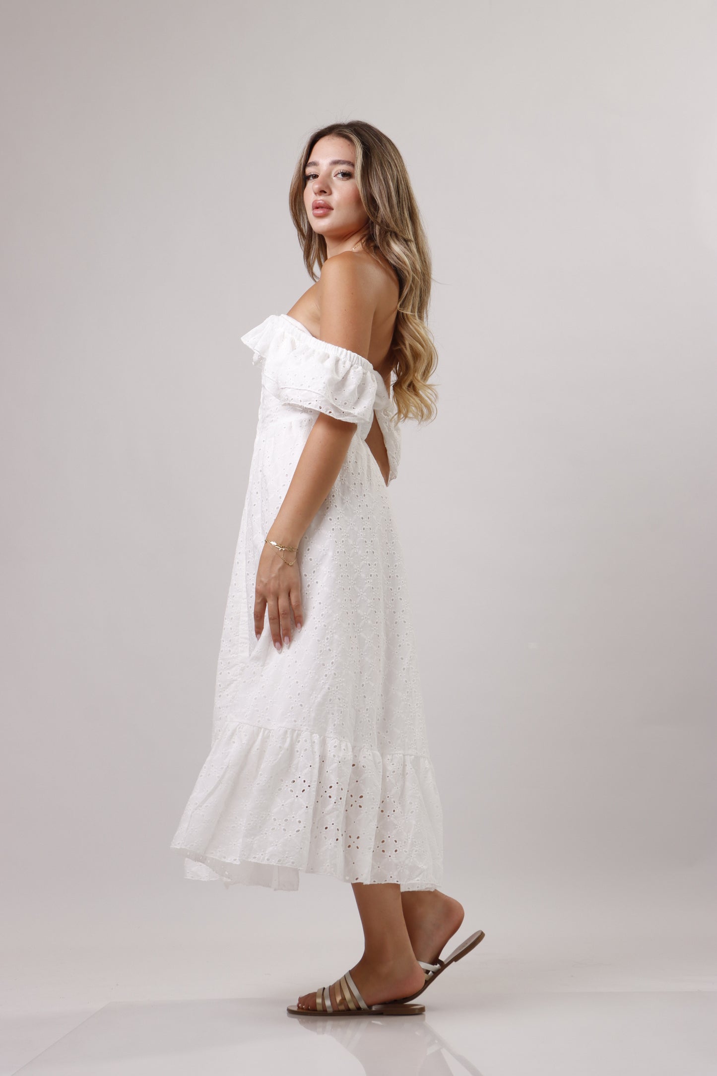 White embroidery dress