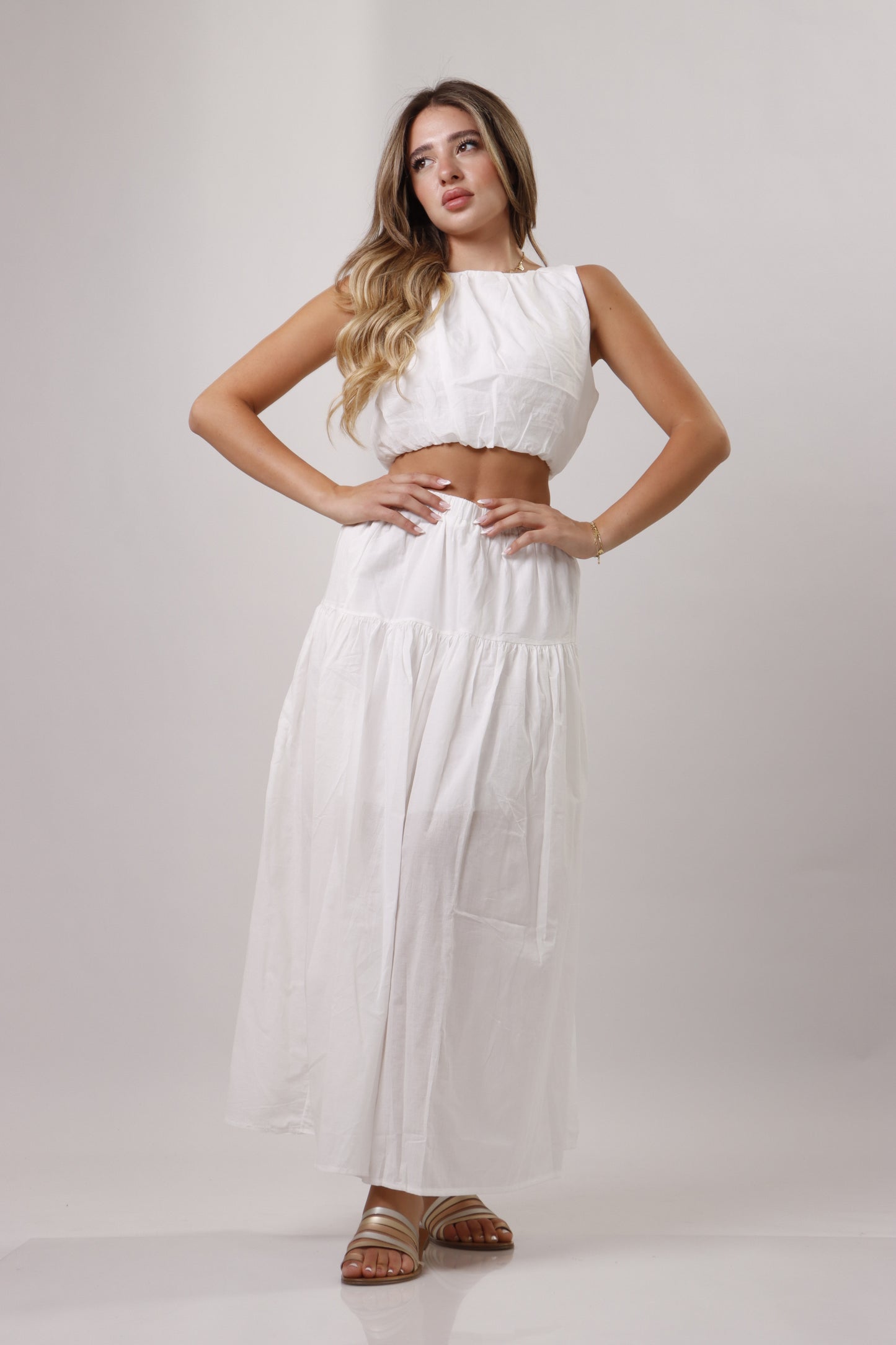 Two piece midi skirt set