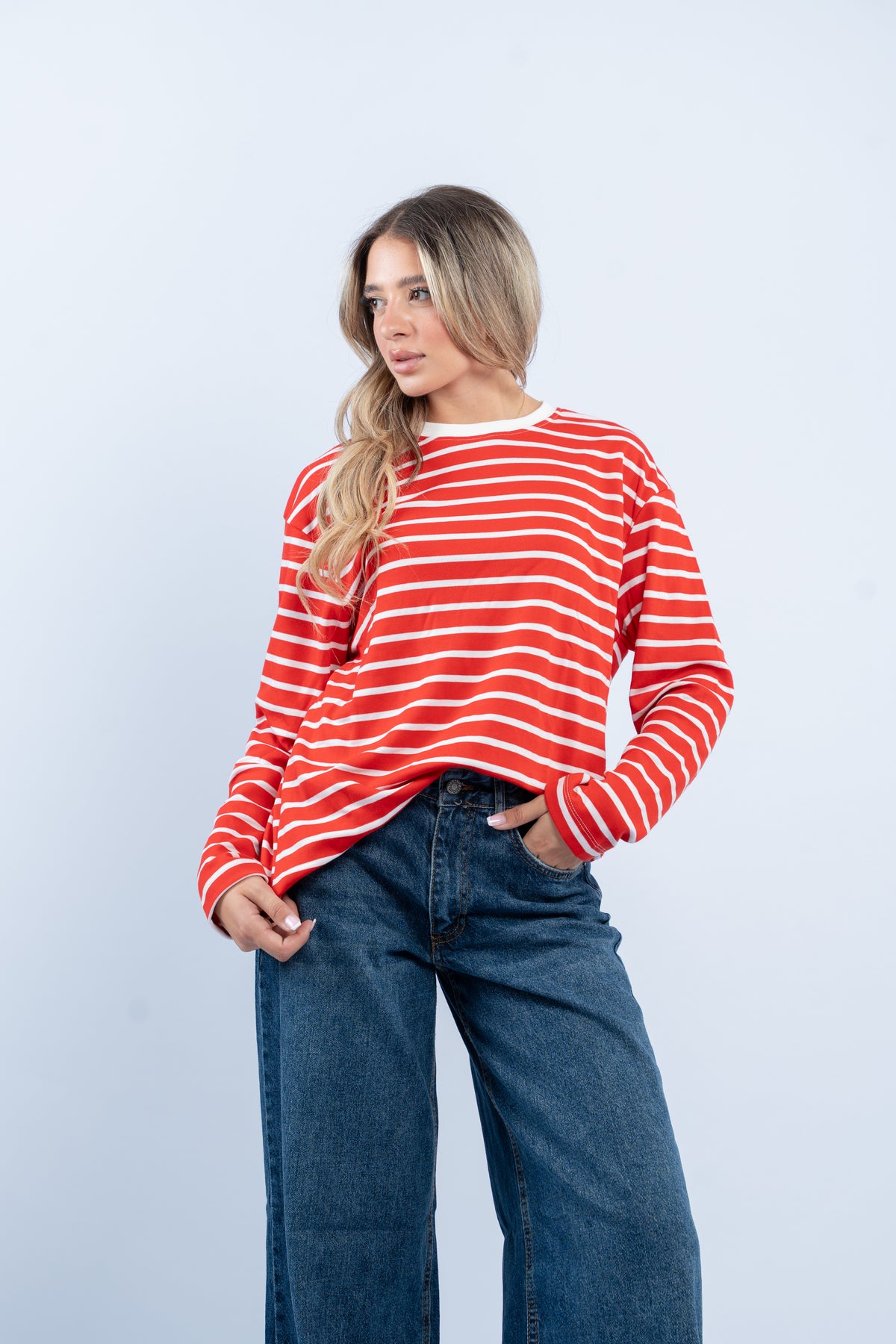 Fine striped top