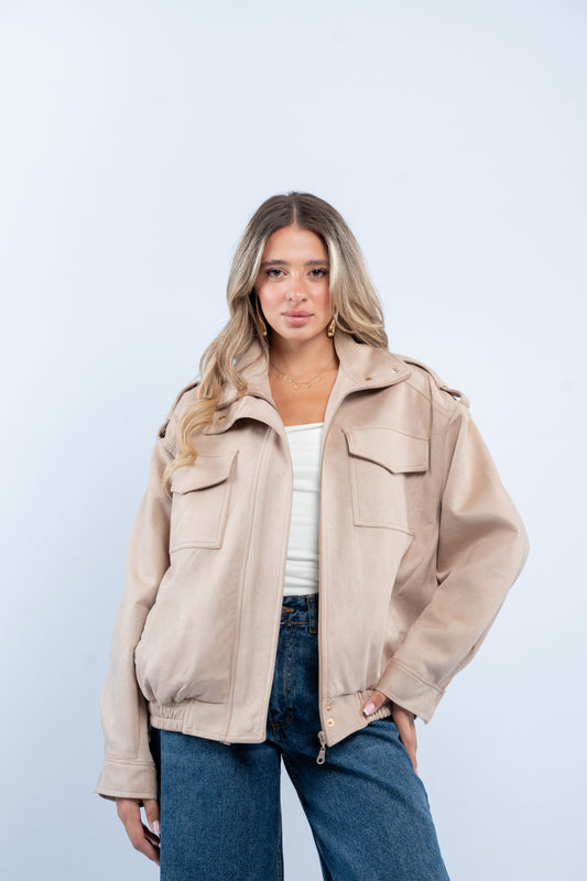 Cargo suede jacket