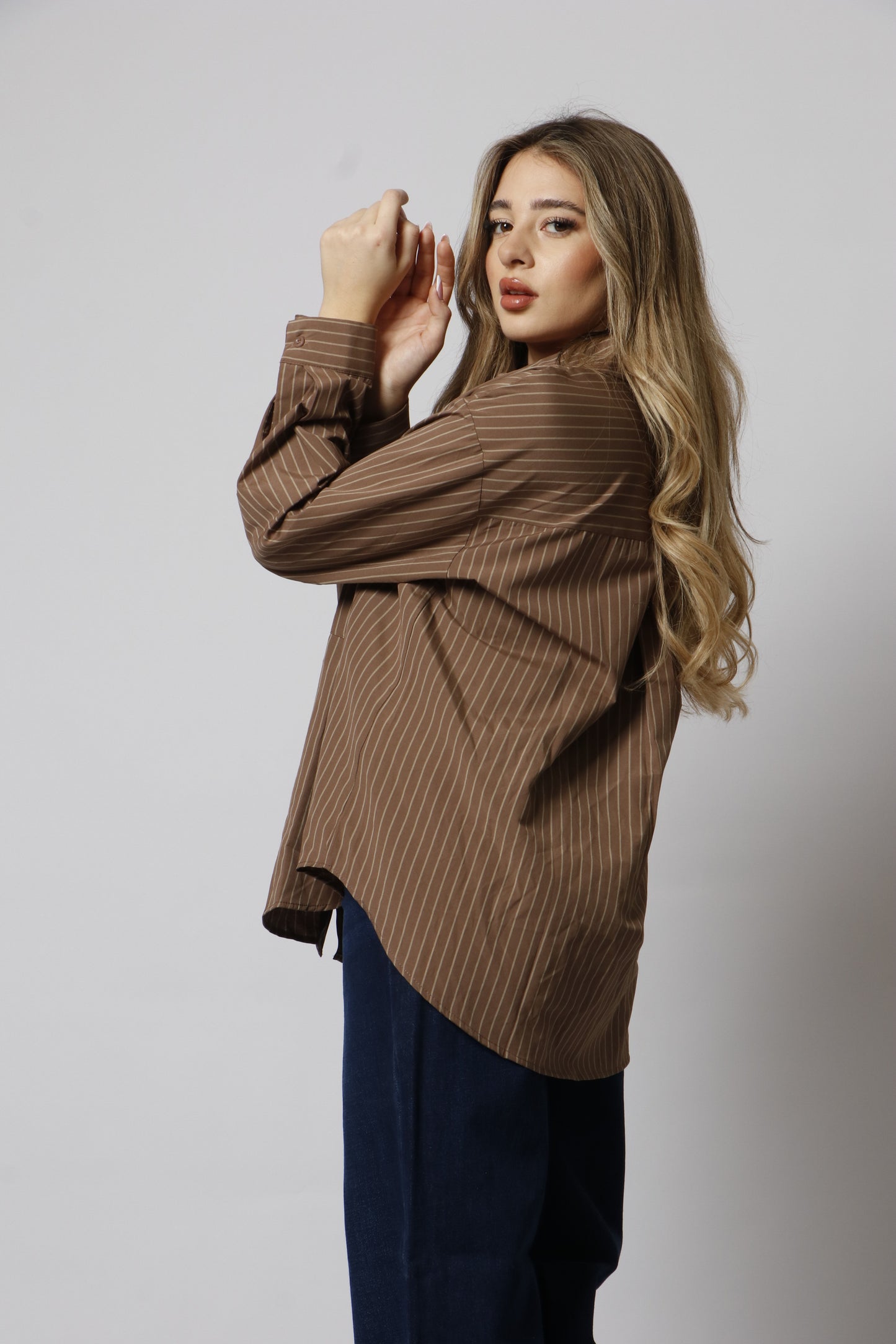 Striped brown chemise