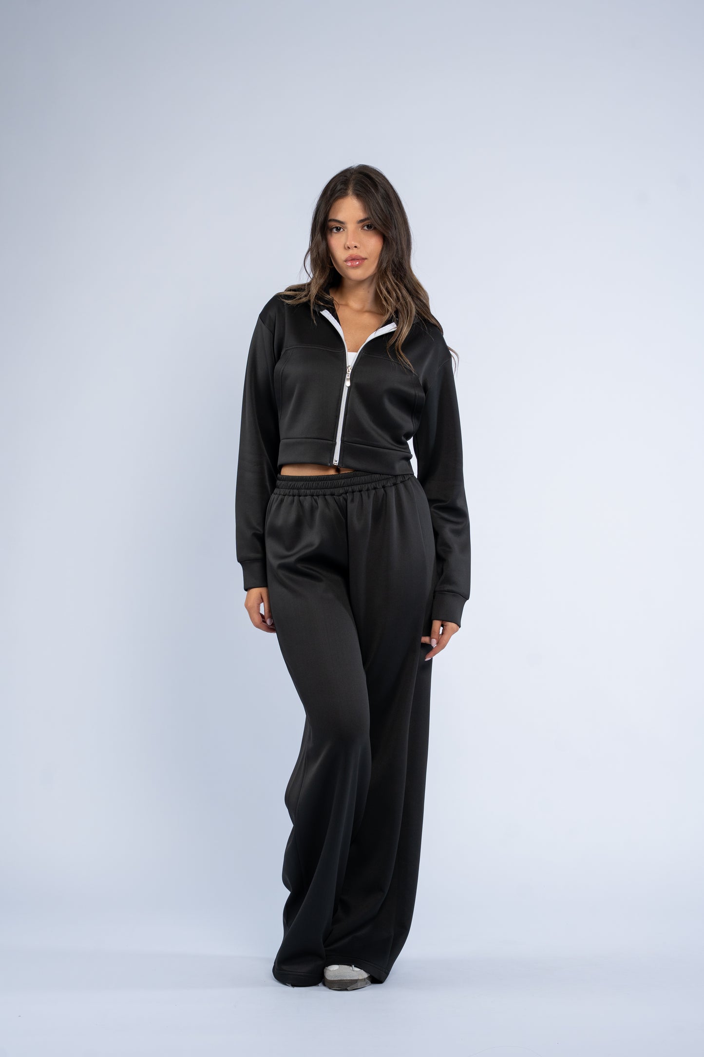 Cropped ponte jacket set