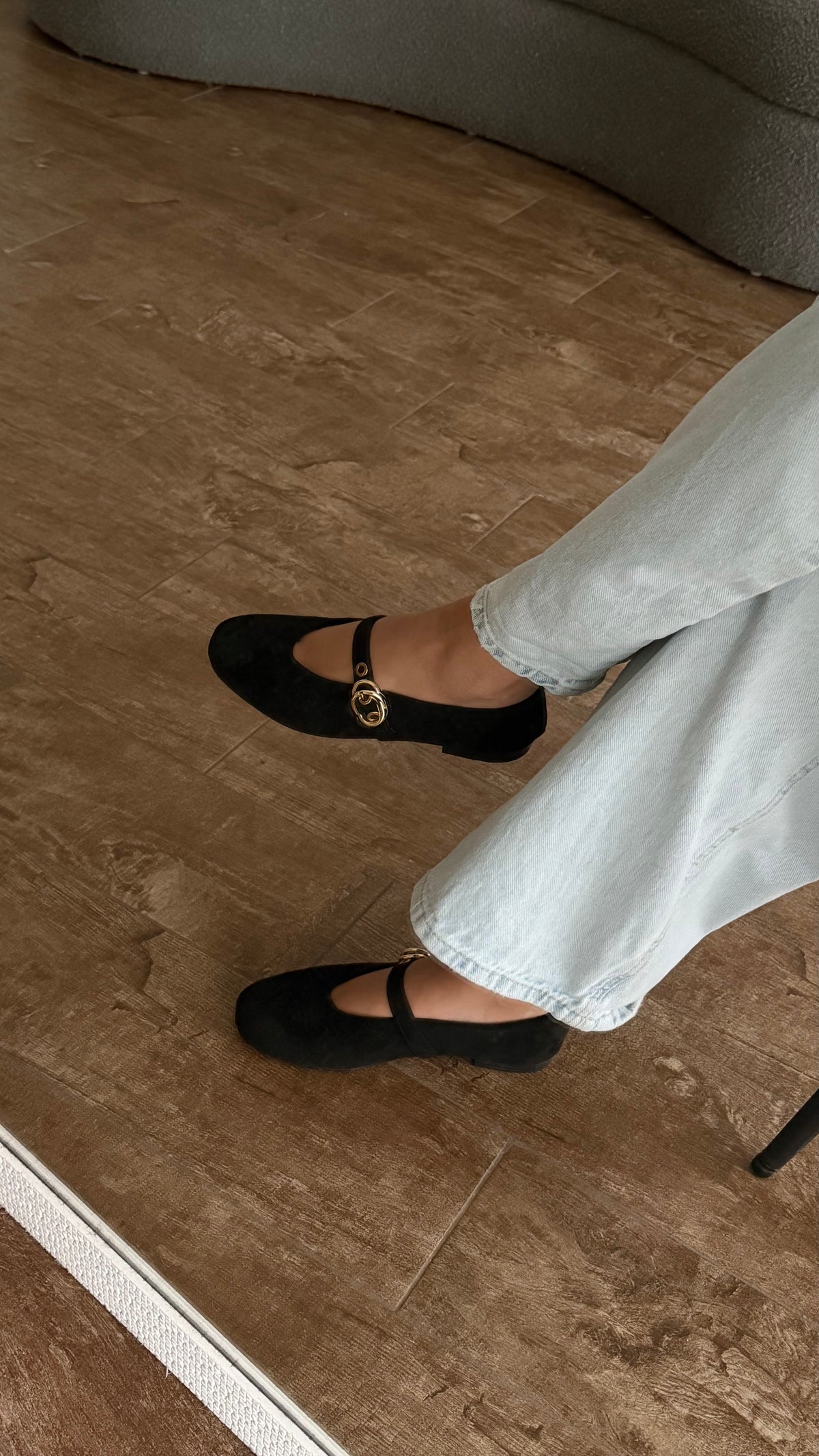 Suede ballerina