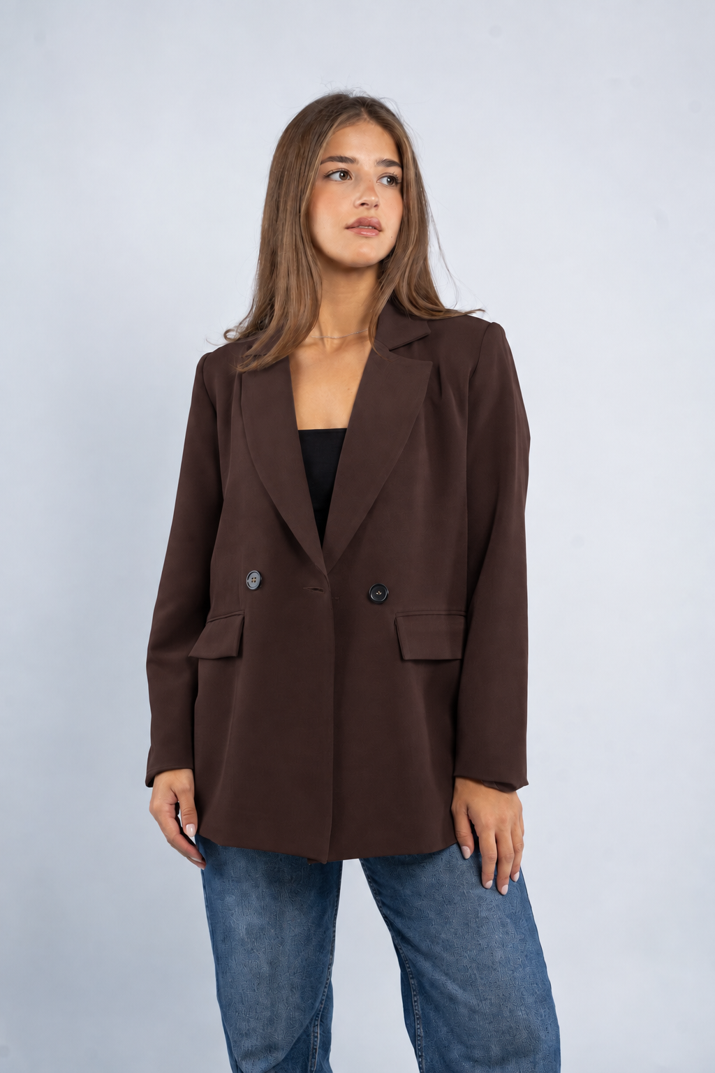 Oversized blazer with buttons