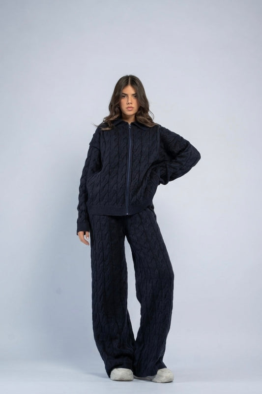 Braided zipper wool set