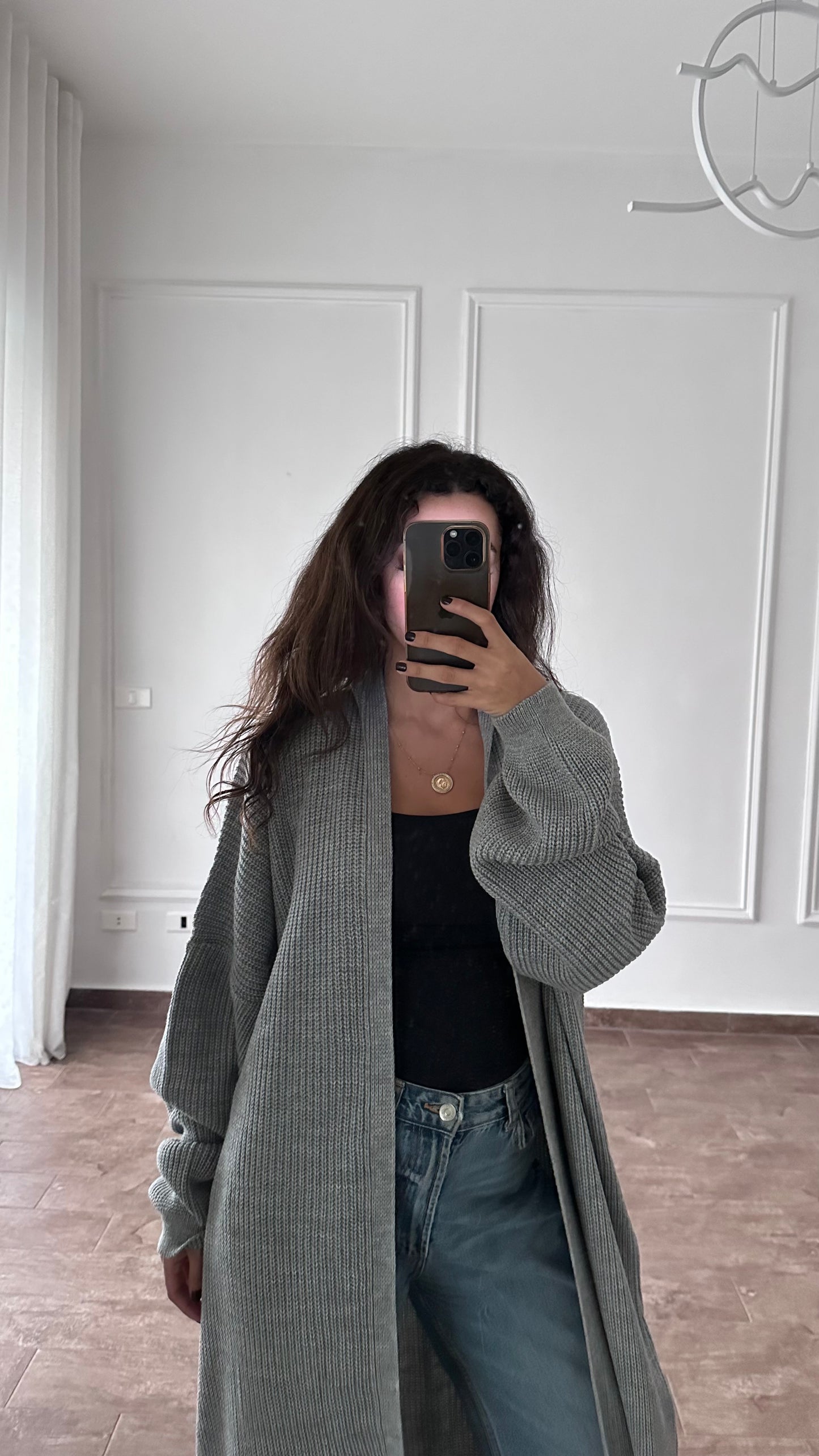 Maxi wool cardigan