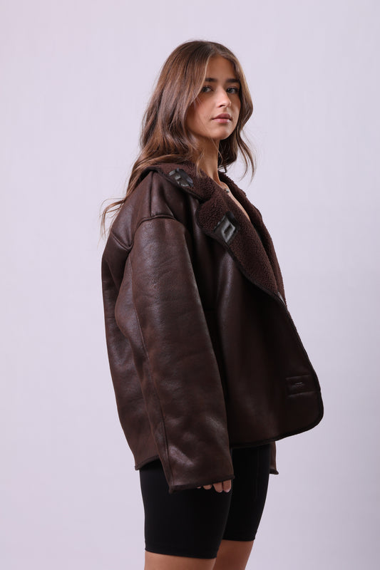 Oversized Fur Pocket Jacket
