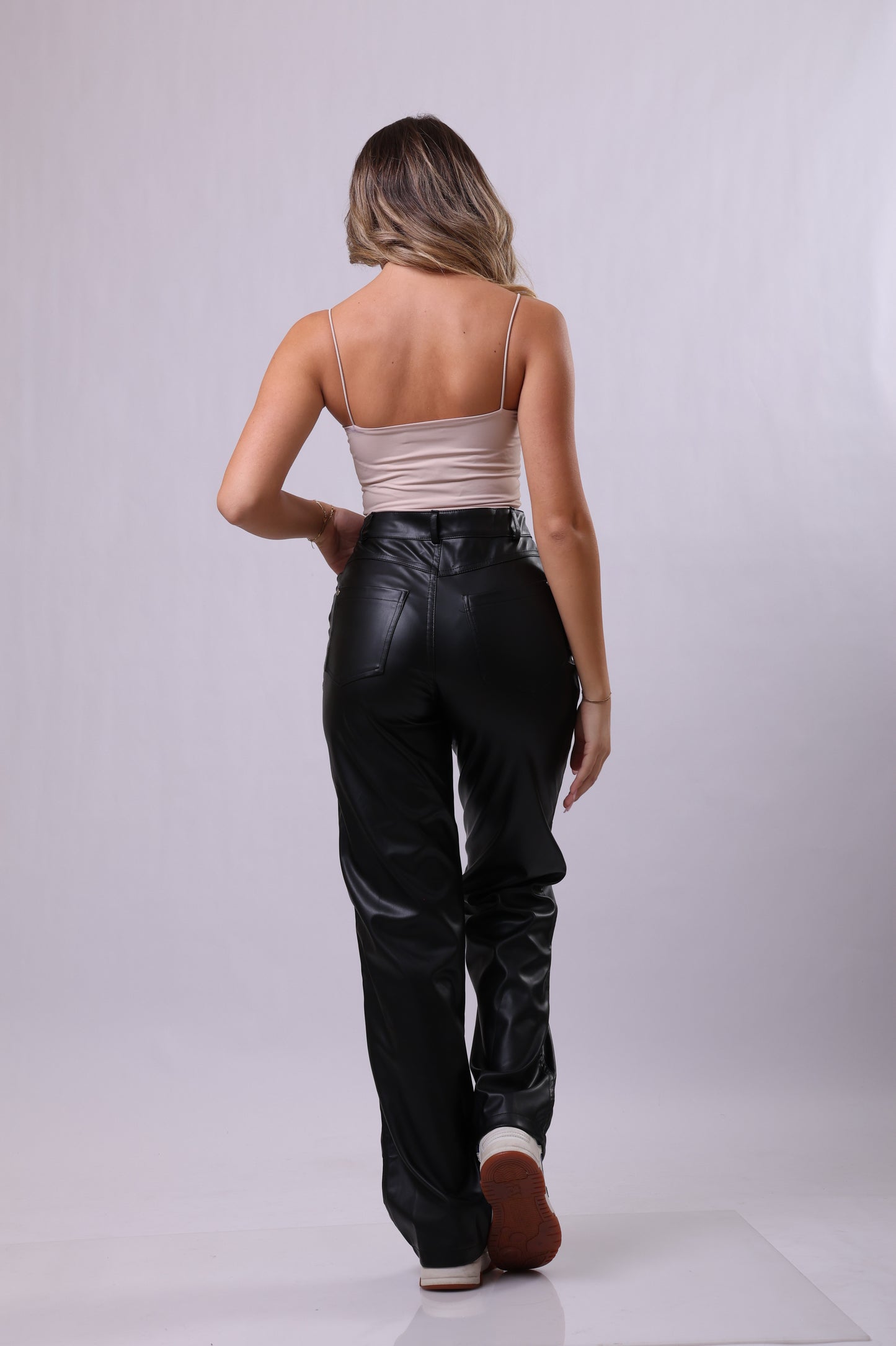 Leather Straight Cut Pant