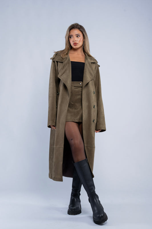 Suede coat