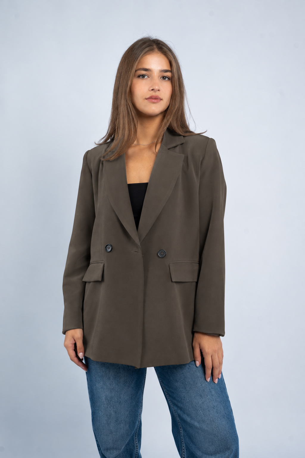 Oversized blazer with buttons