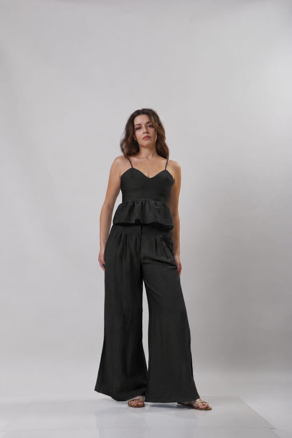 Peplum linen set