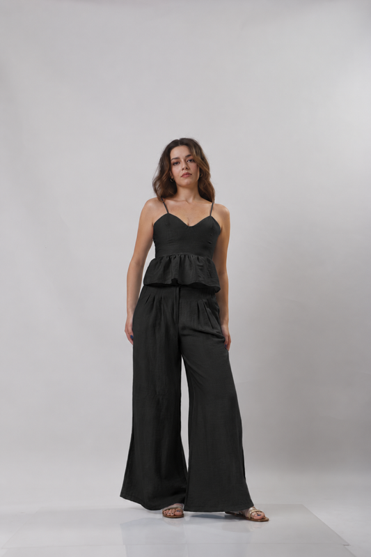 Peplum linen set