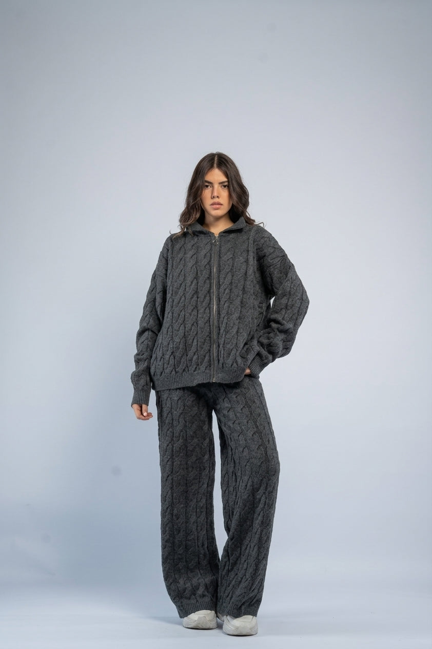 Braided zipper wool set