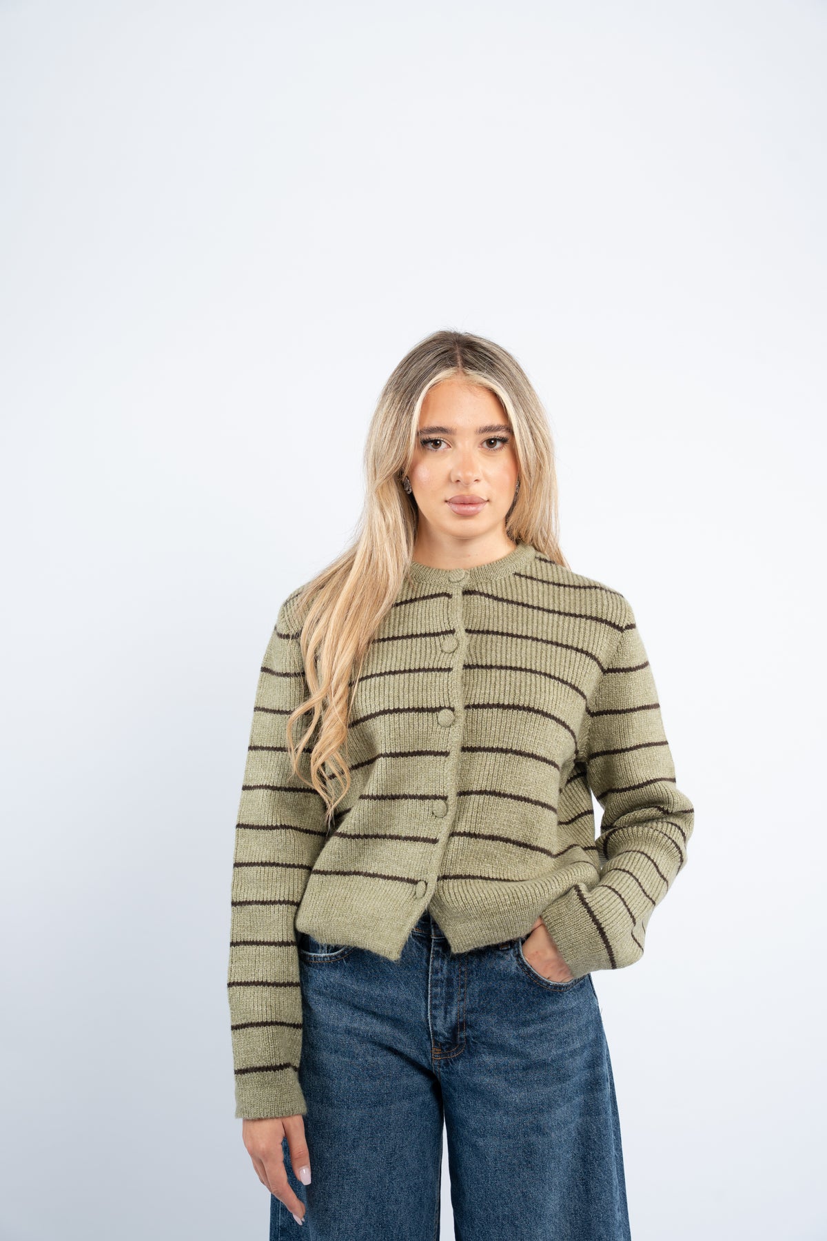 Cloud striped cardigan
