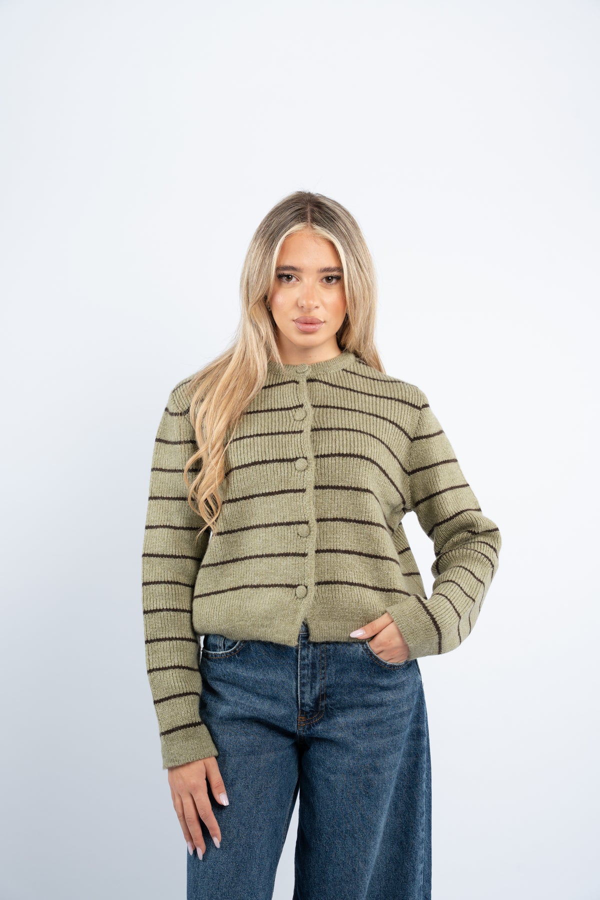 Cloud striped cardigan