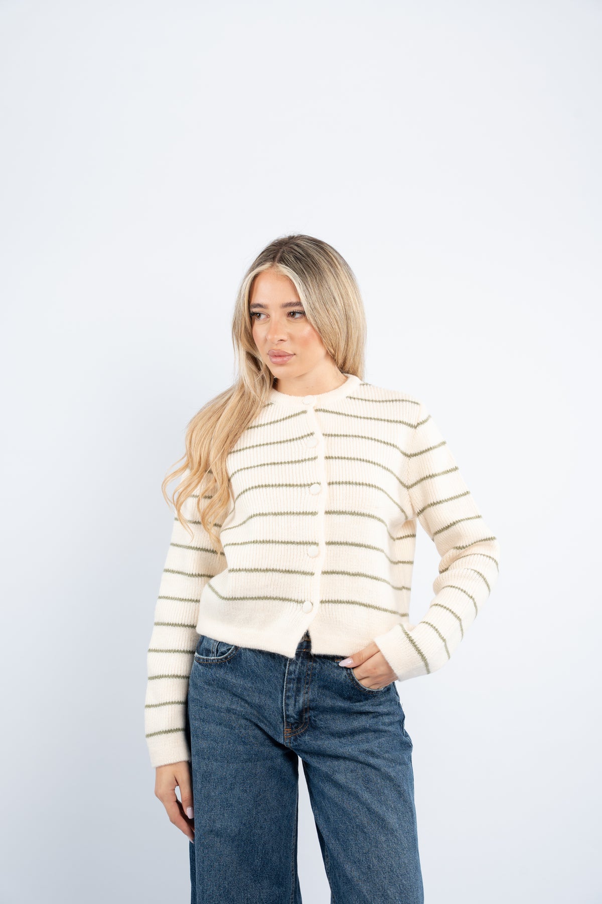Cloud striped cardigan