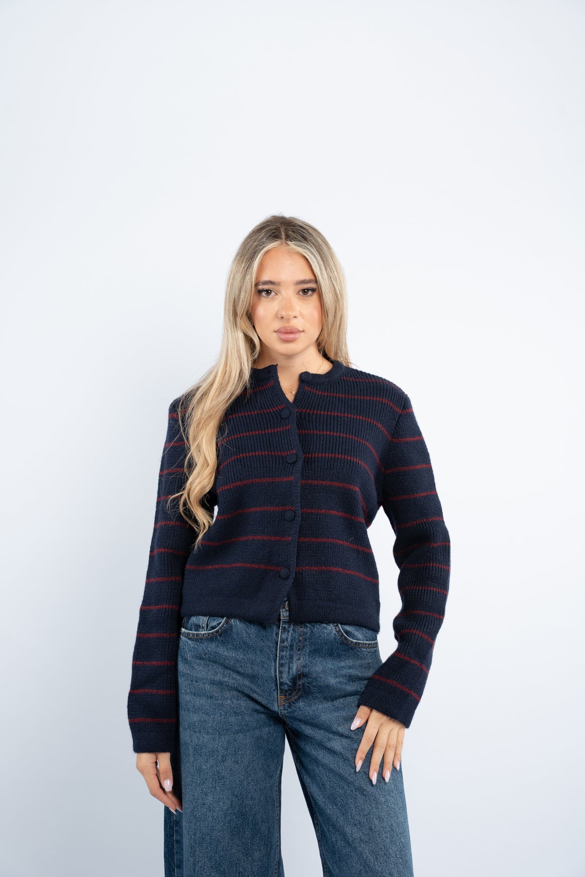 Cloud striped cardigan