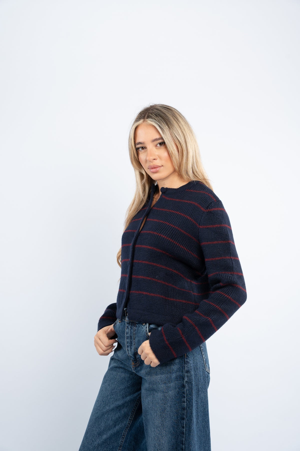 Cloud striped cardigan