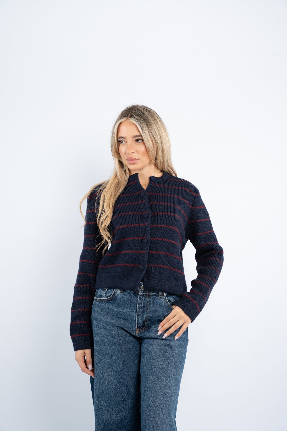 Cloud striped cardigan
