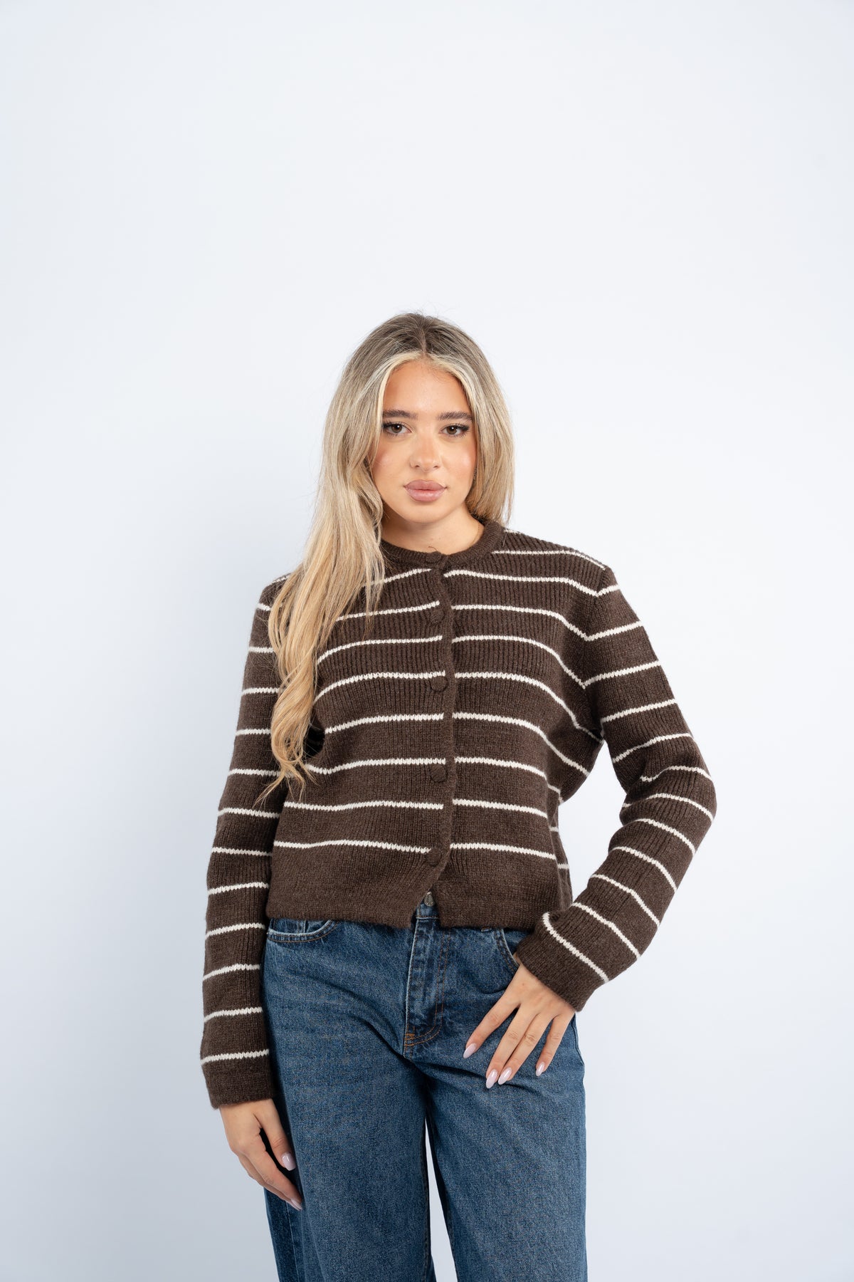 Cloud striped cardigan