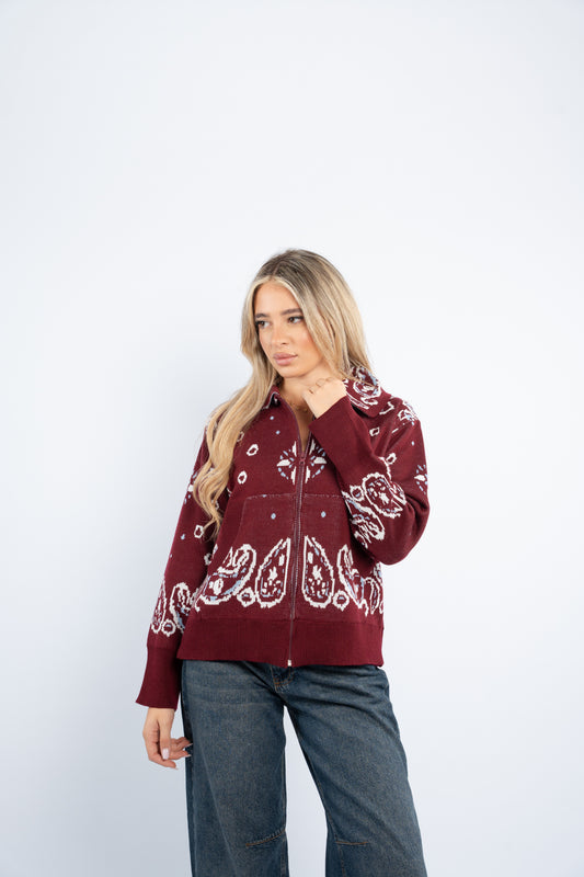 The paisley zip- up