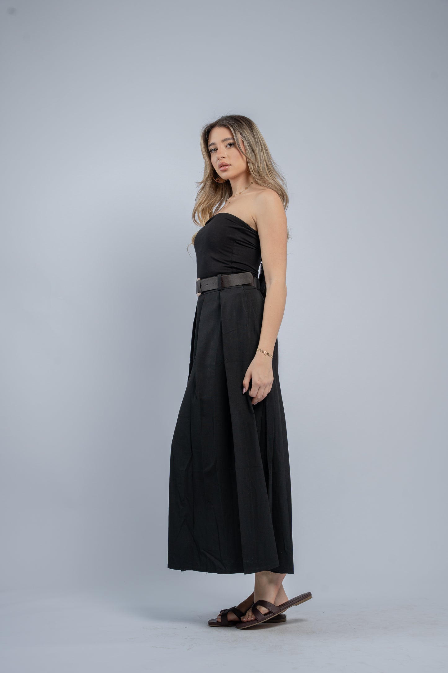 Structured pleat skirt