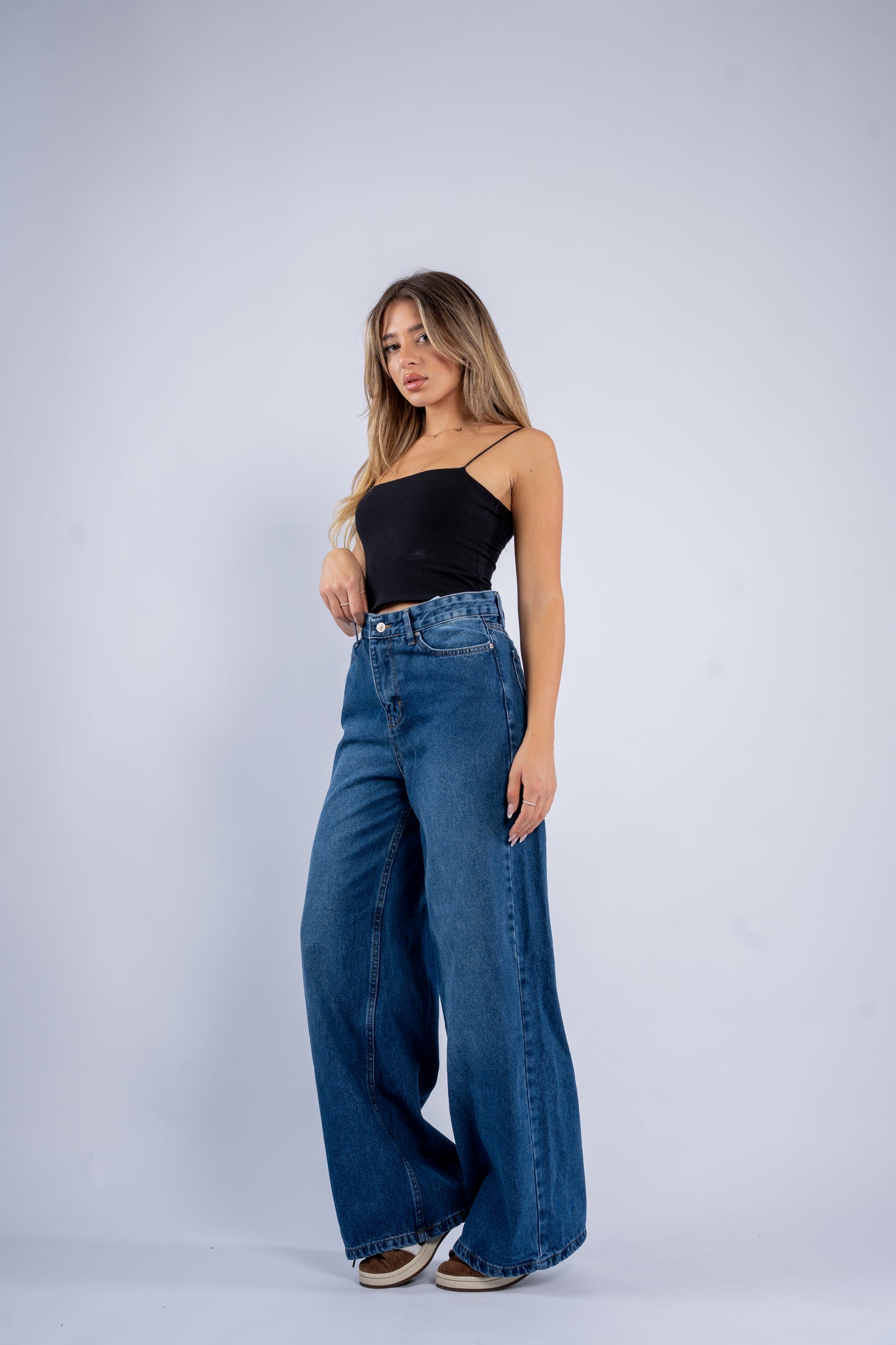 High rise denim jeans