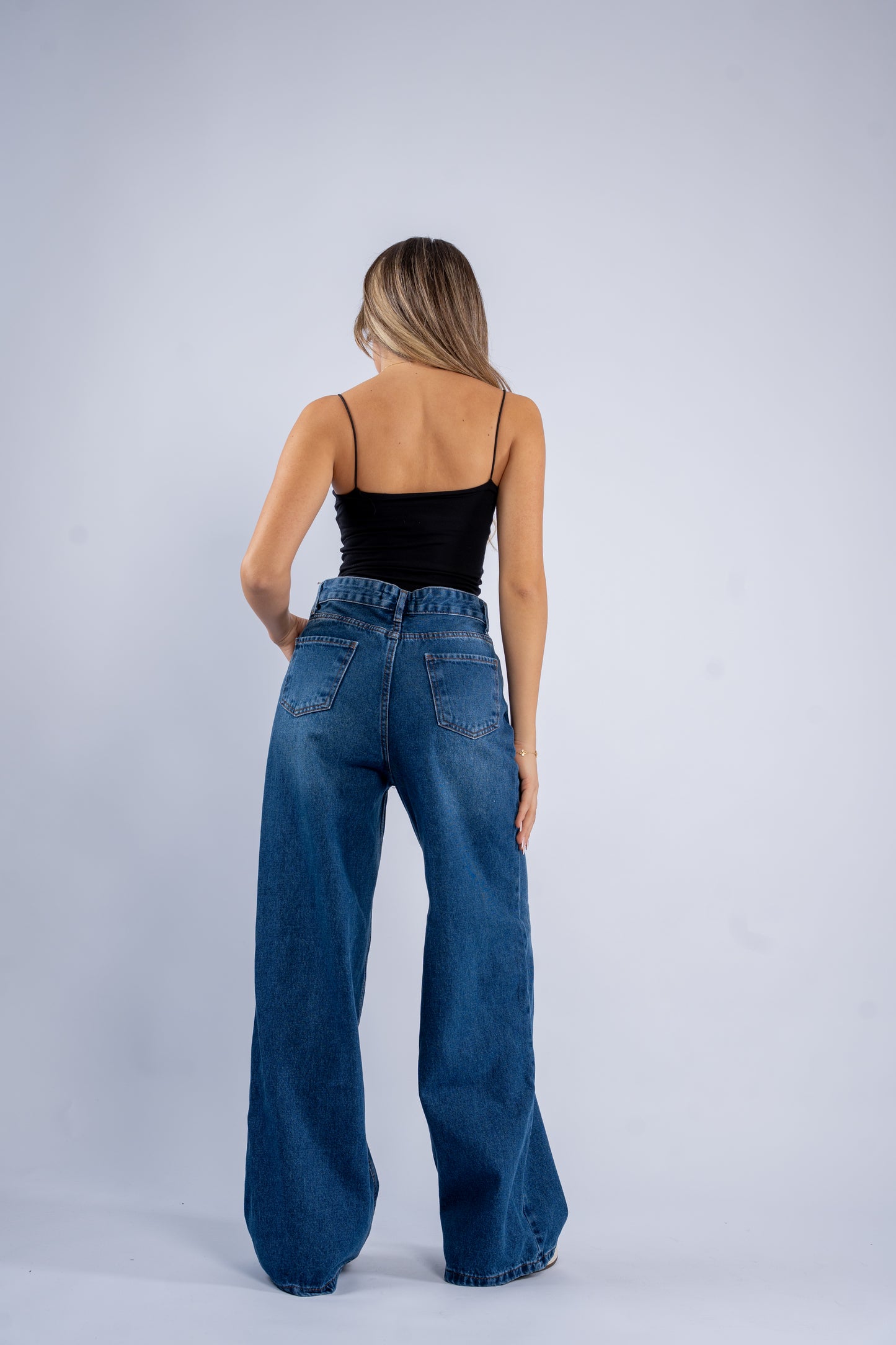 High rise denim jeans