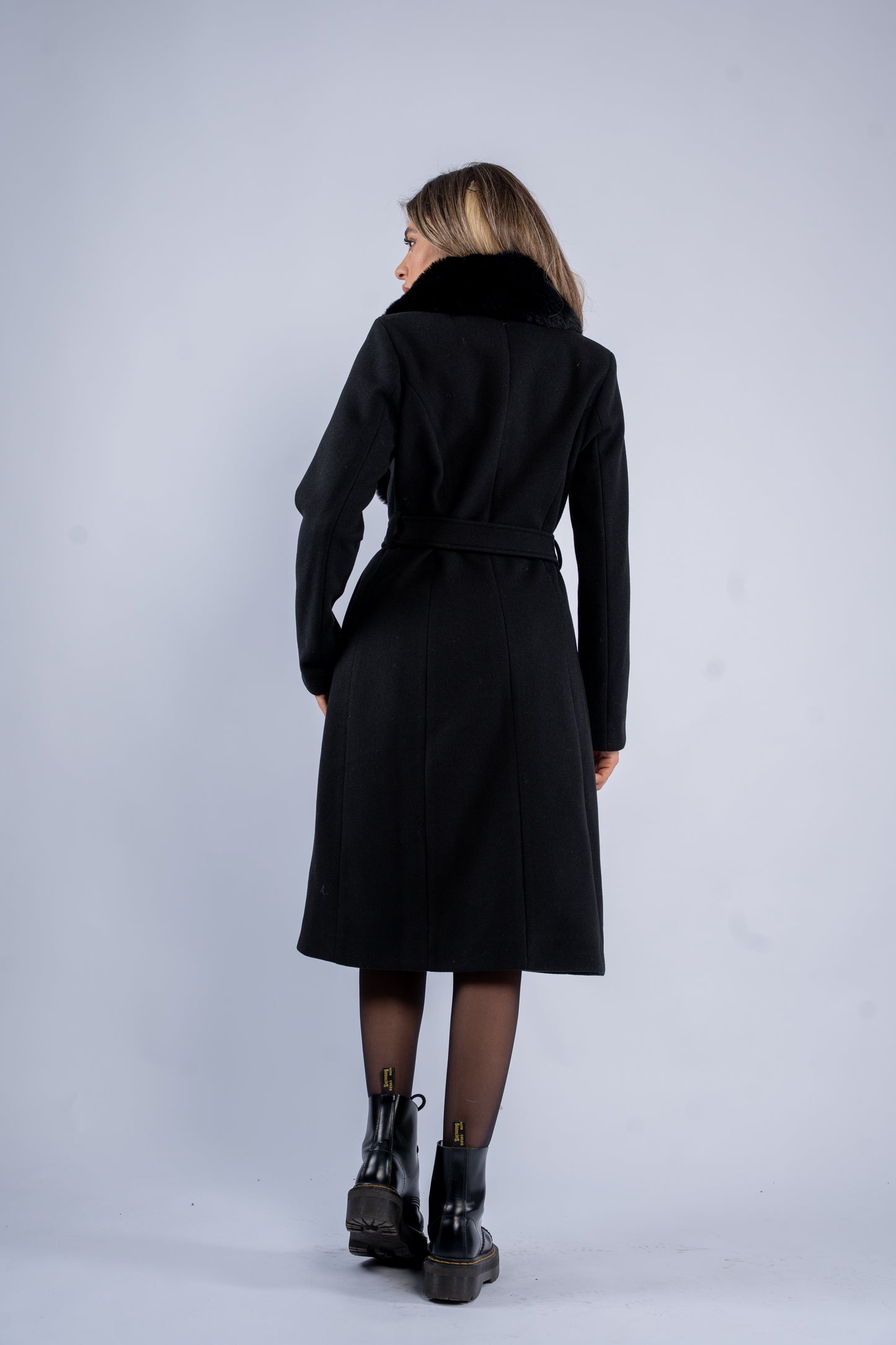 Black Coat With Fur