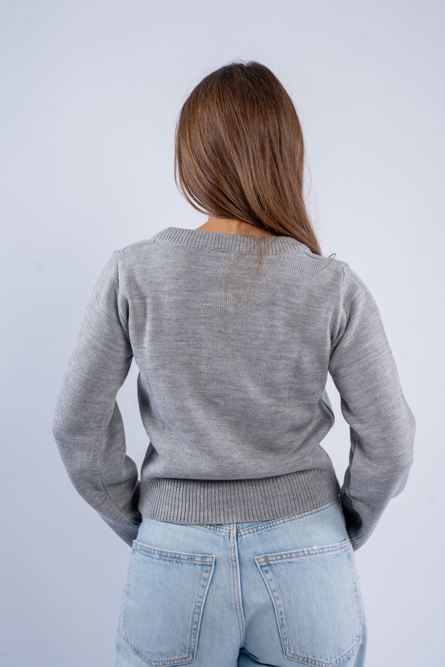 Fitted cardigan with buttons