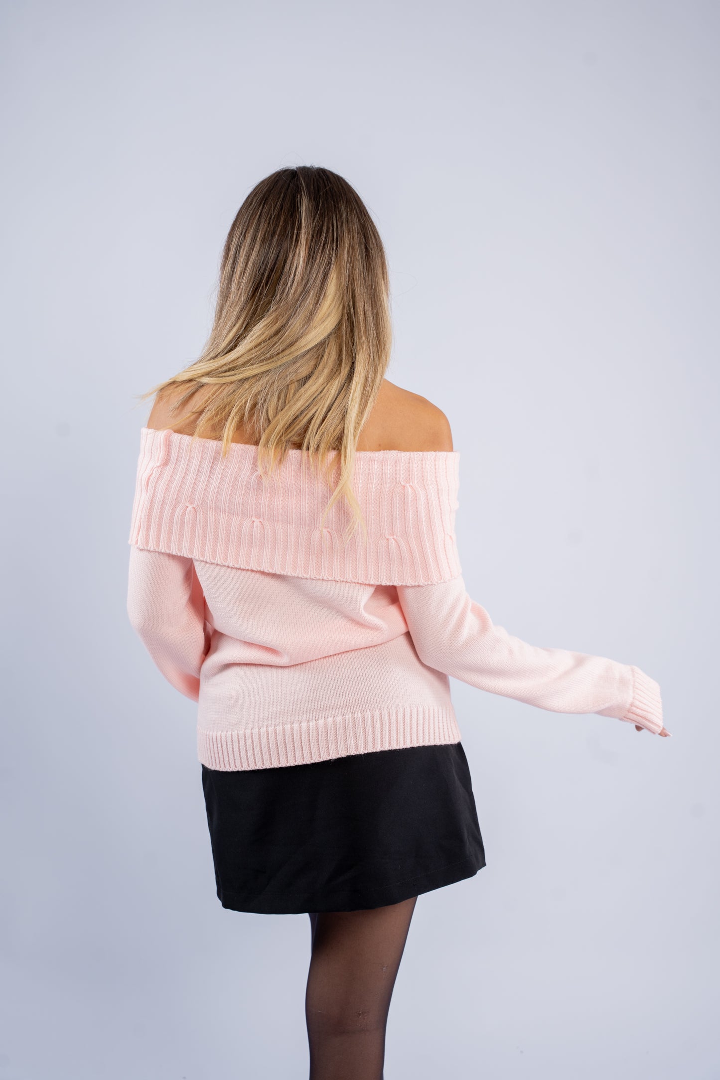 Off-Shoulder Wool Top