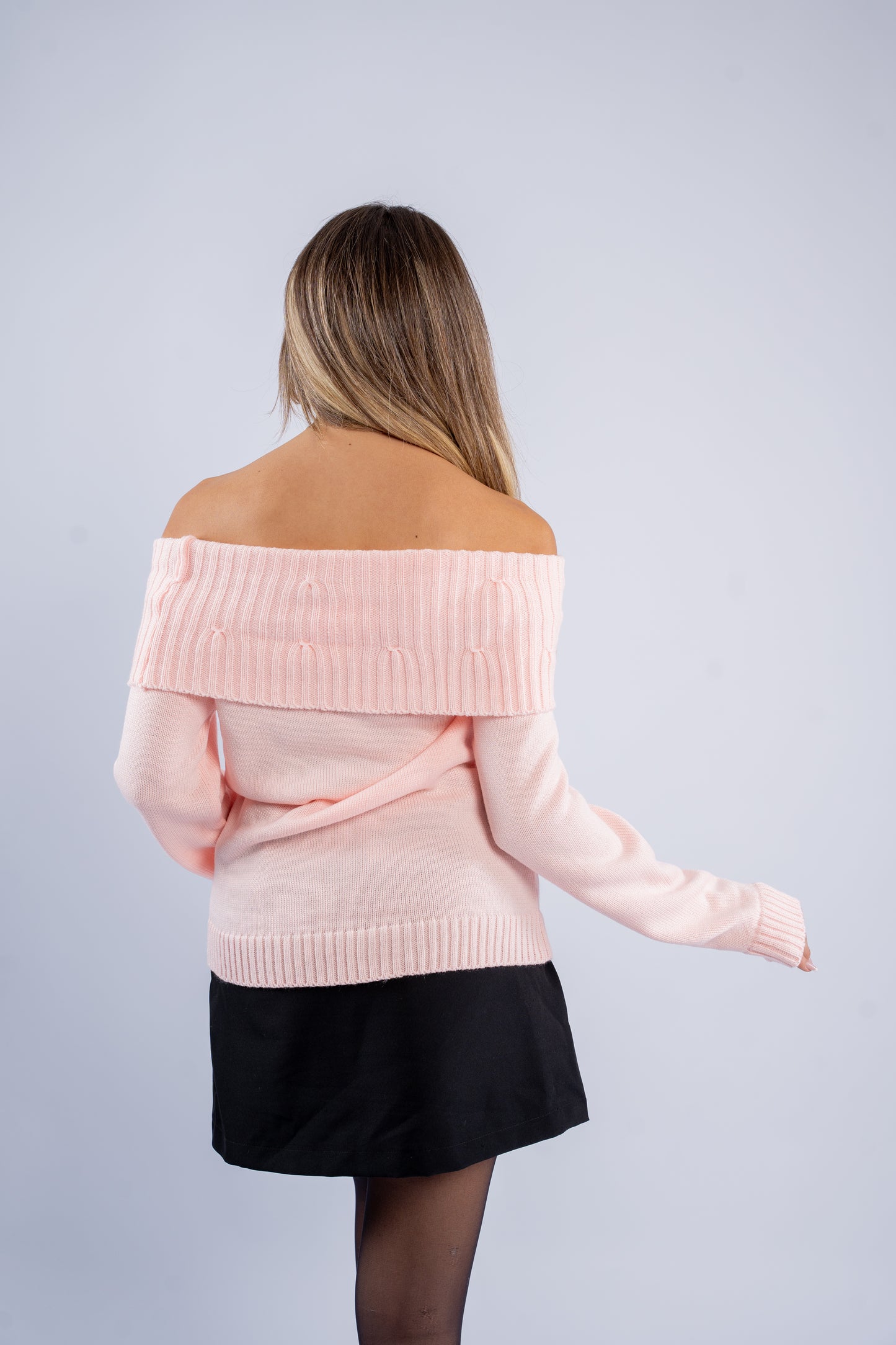 Off-Shoulder Wool Top