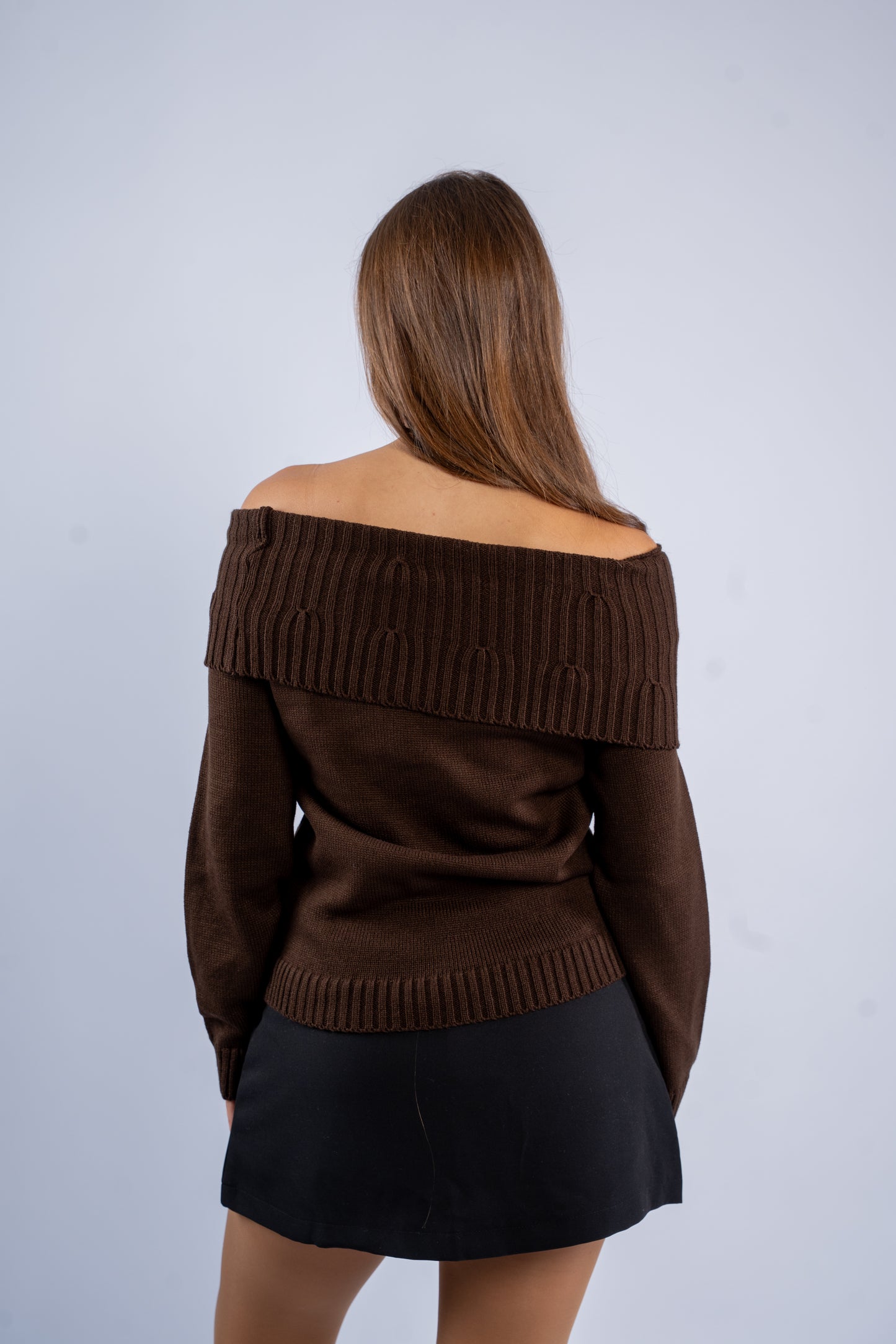 Off-Shoulder Wool Top