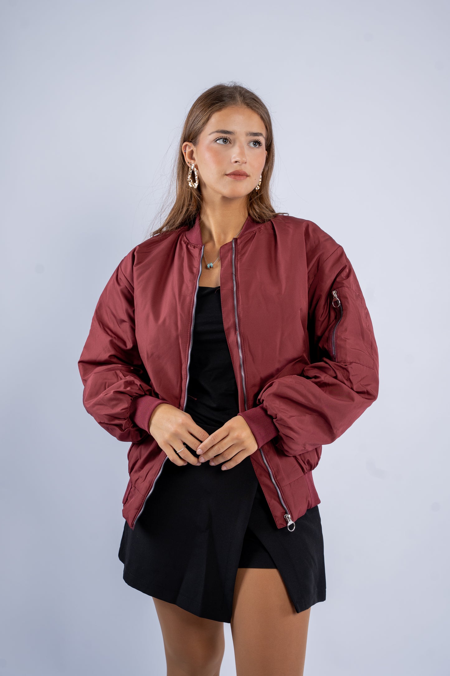 Burgundy Cuff Jacket