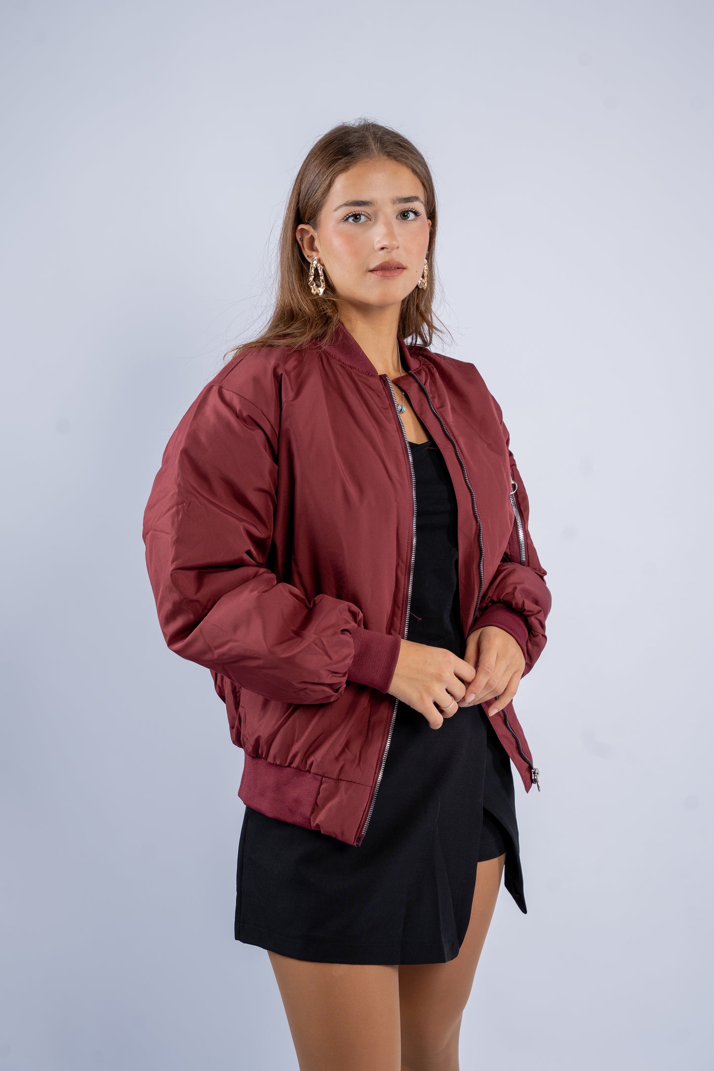 Burgundy Cuff Jacket