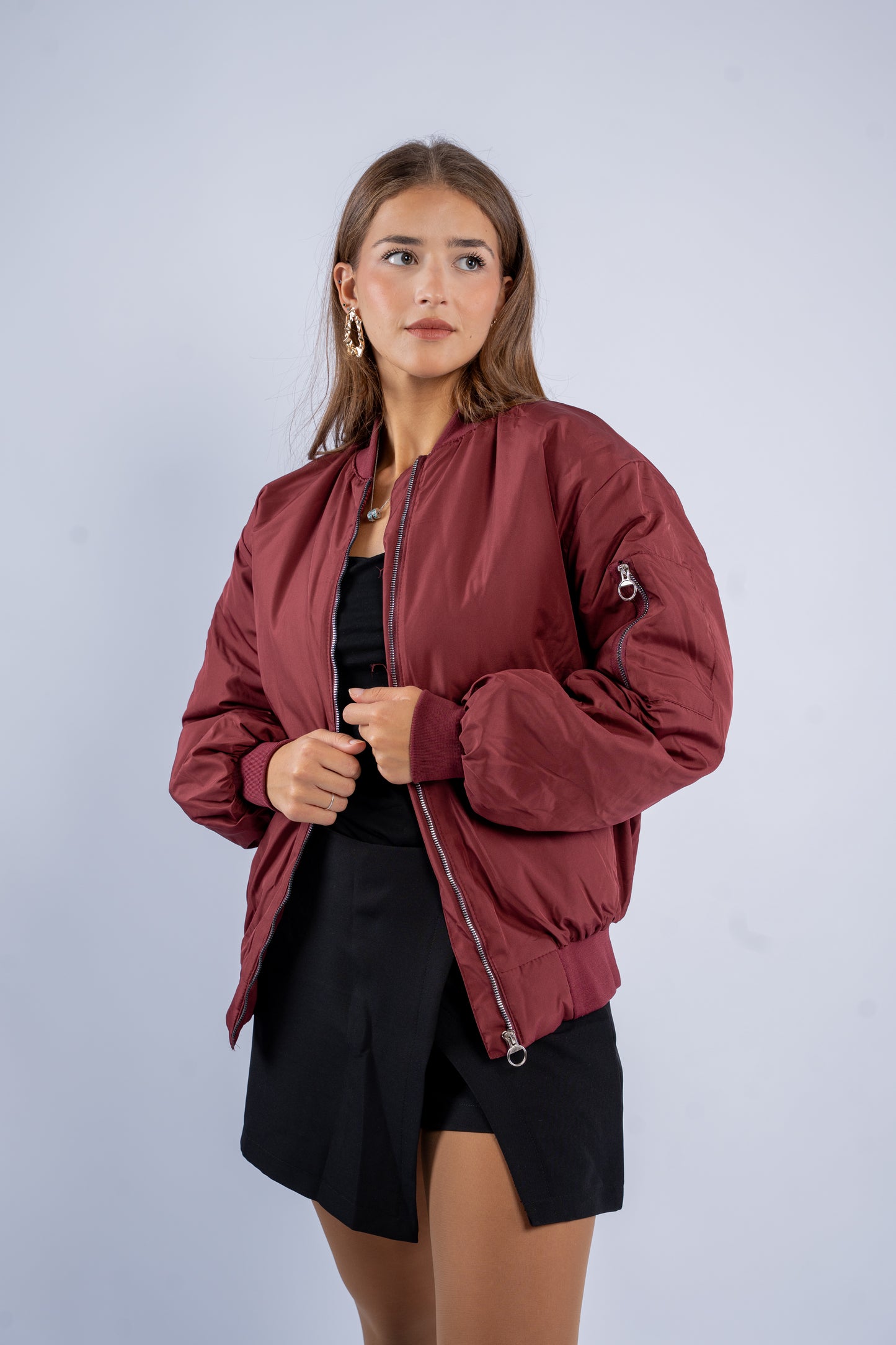 Burgundy Cuff Jacket