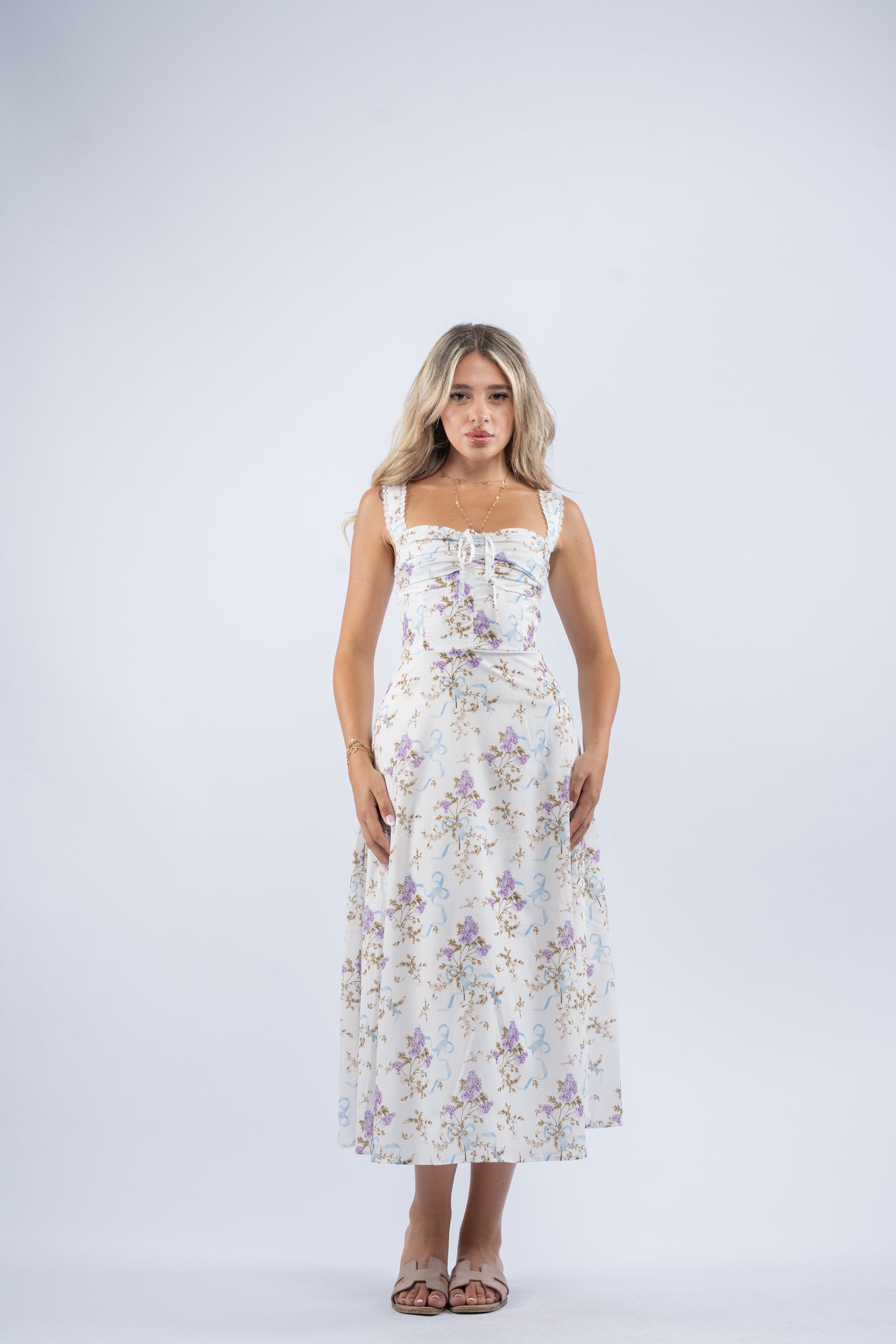 White garden dress