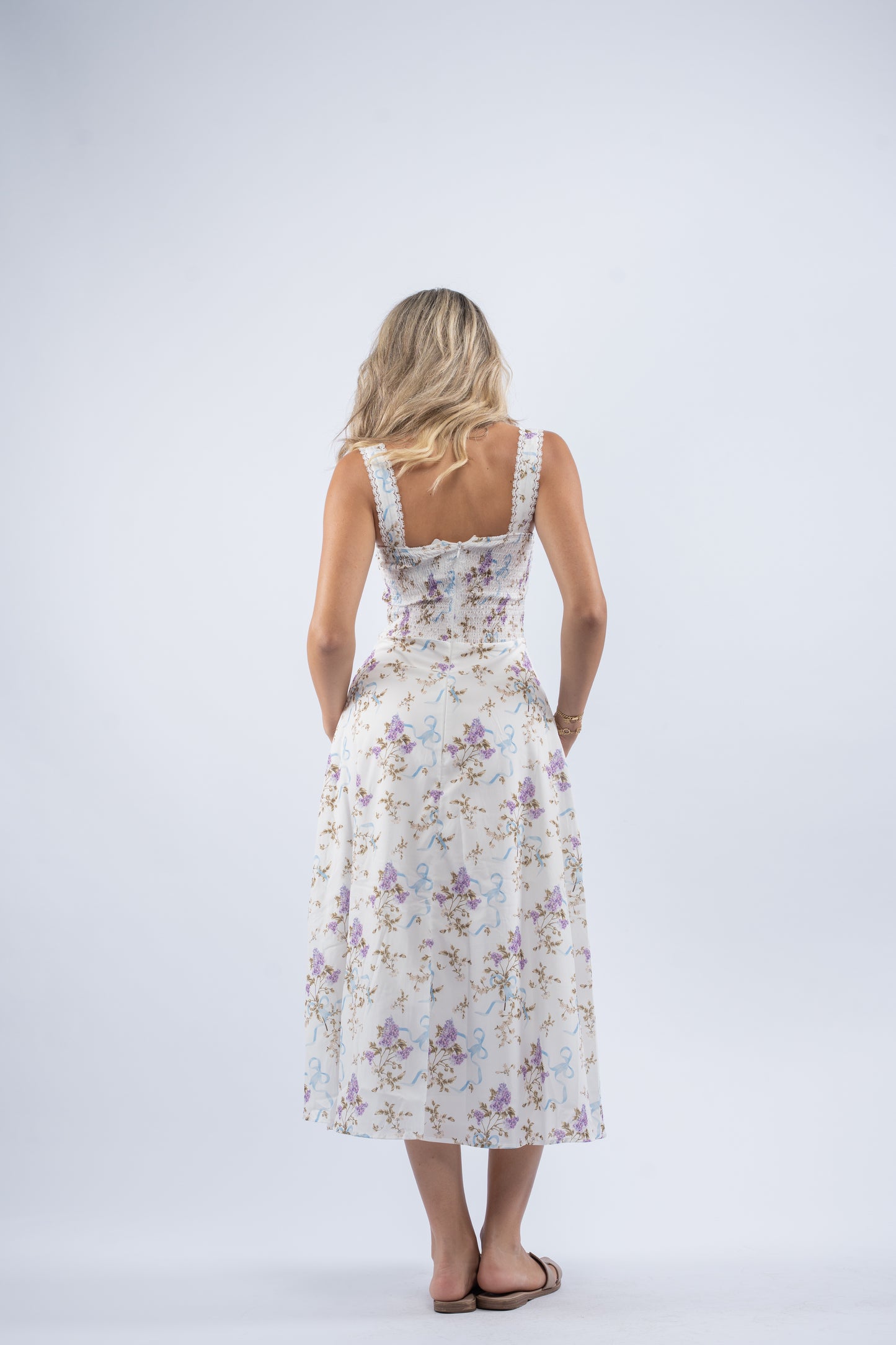 White garden dress