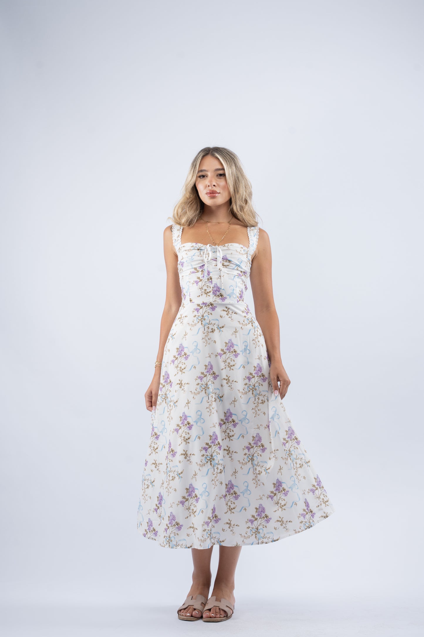 White garden dress