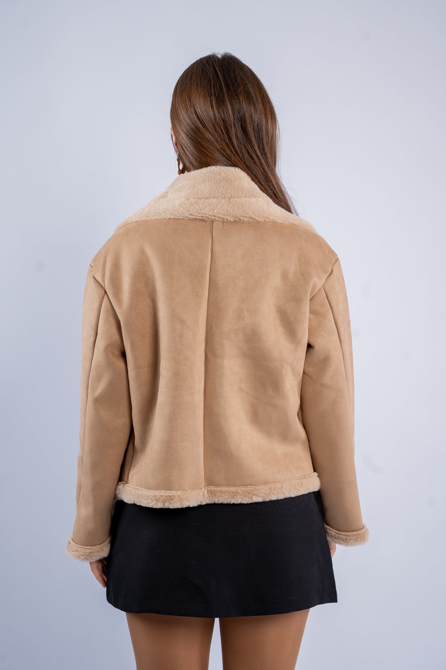 Suede fur jacket