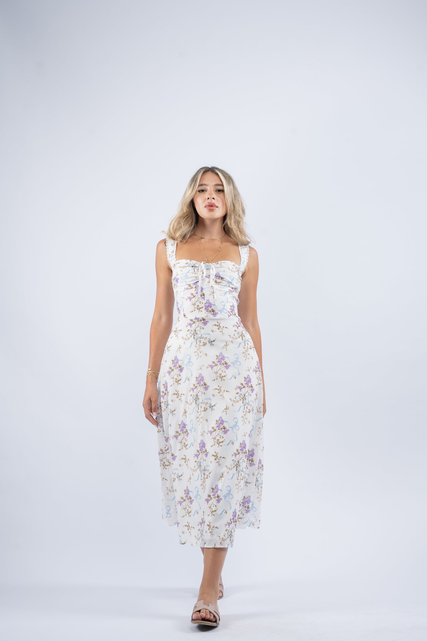 White garden dress