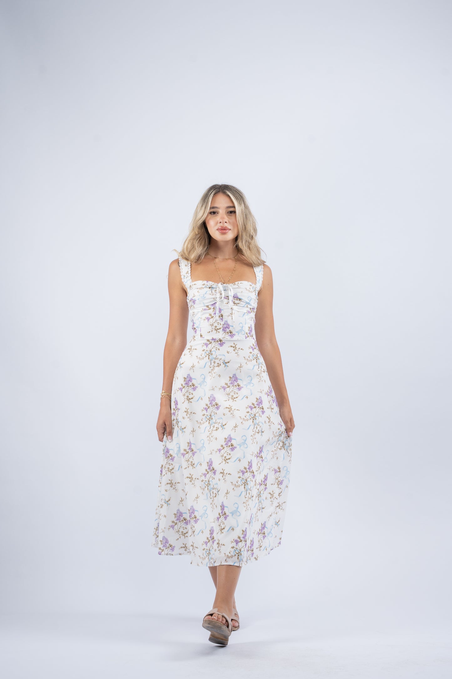 White garden dress