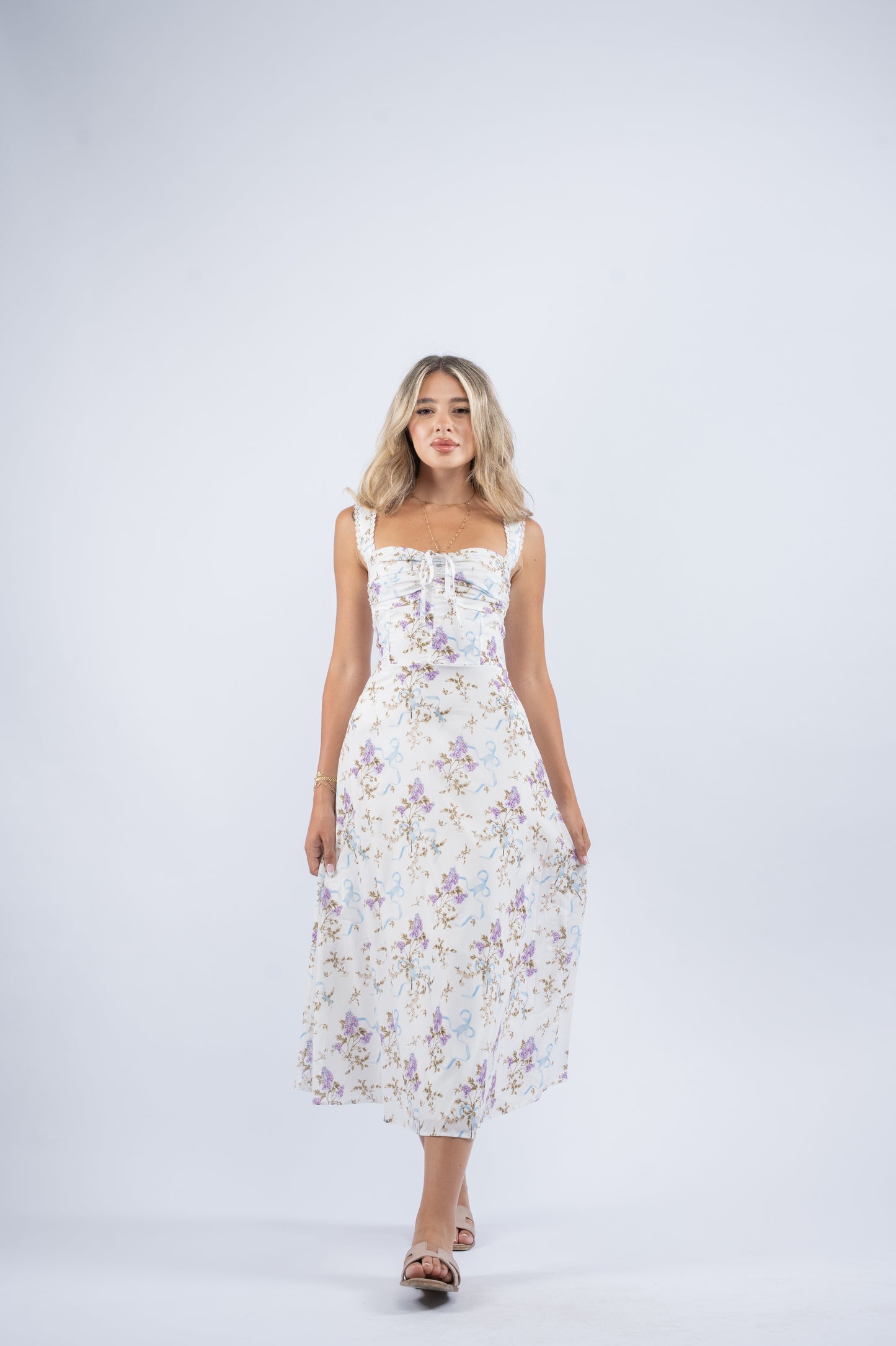 White garden dress