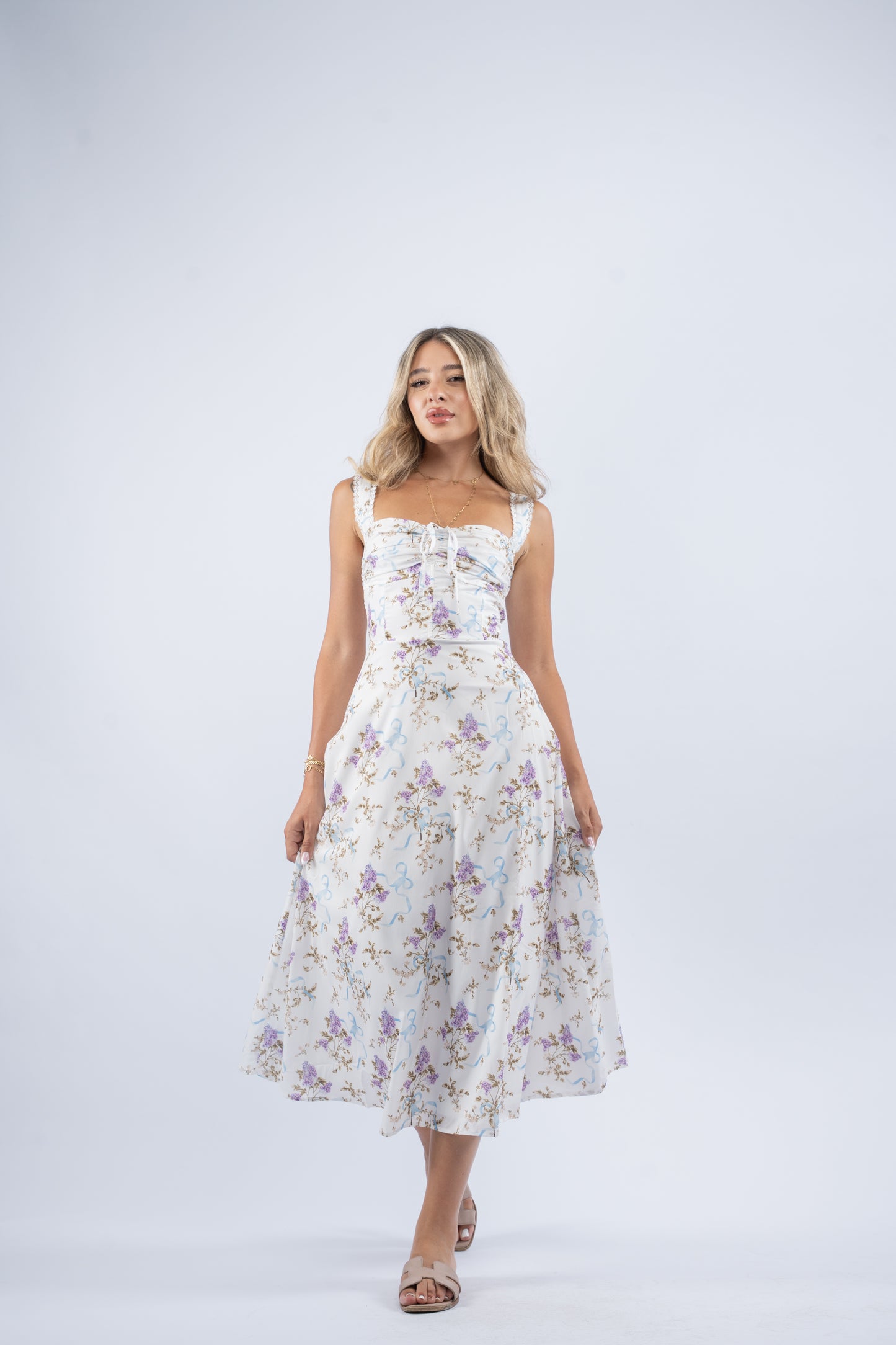 White garden dress