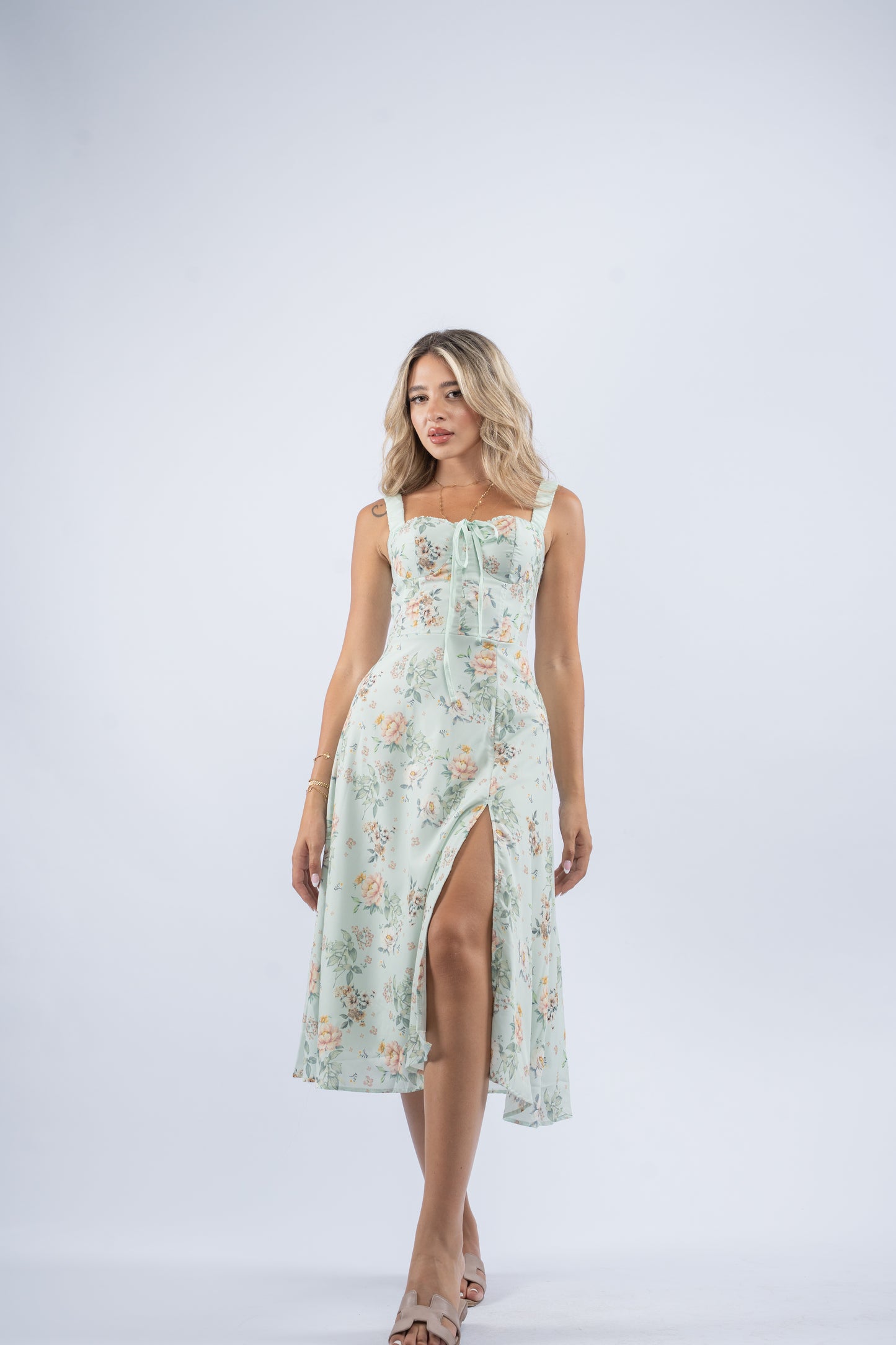 Mint garden dress