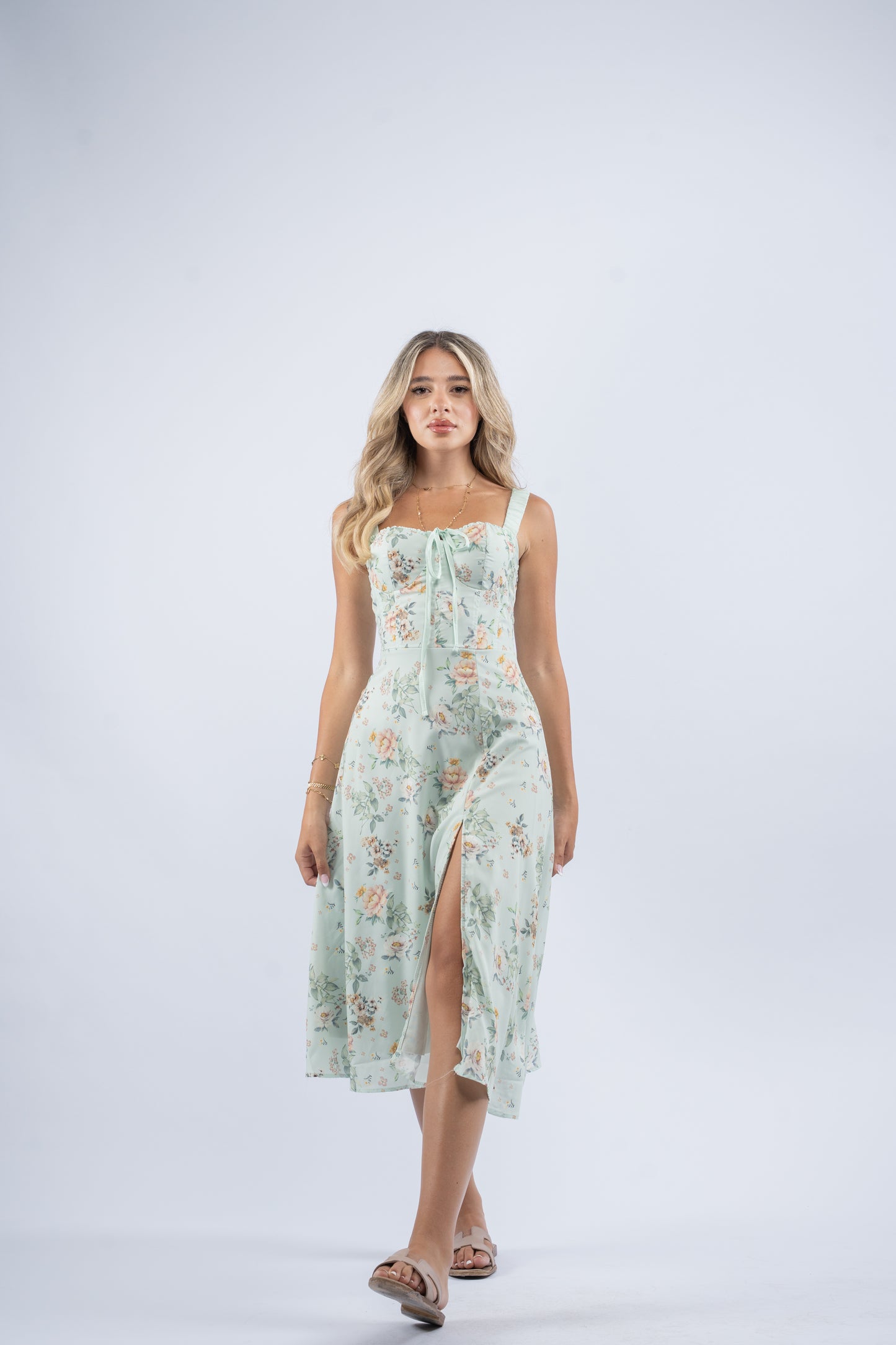 Mint garden dress
