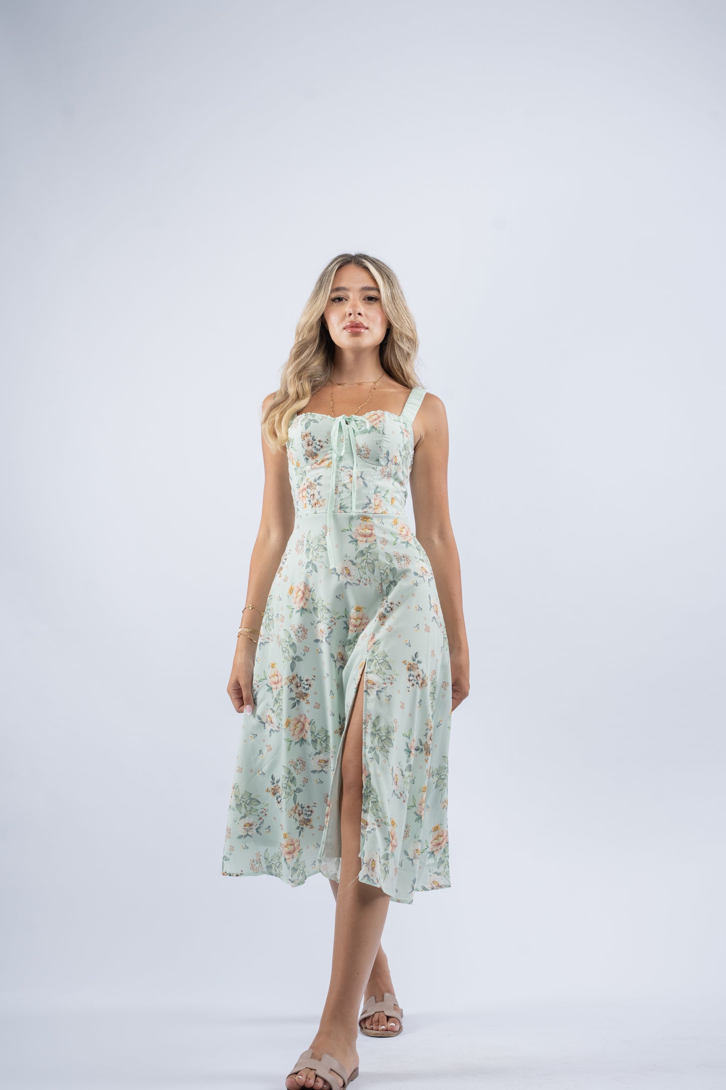 Mint garden dress