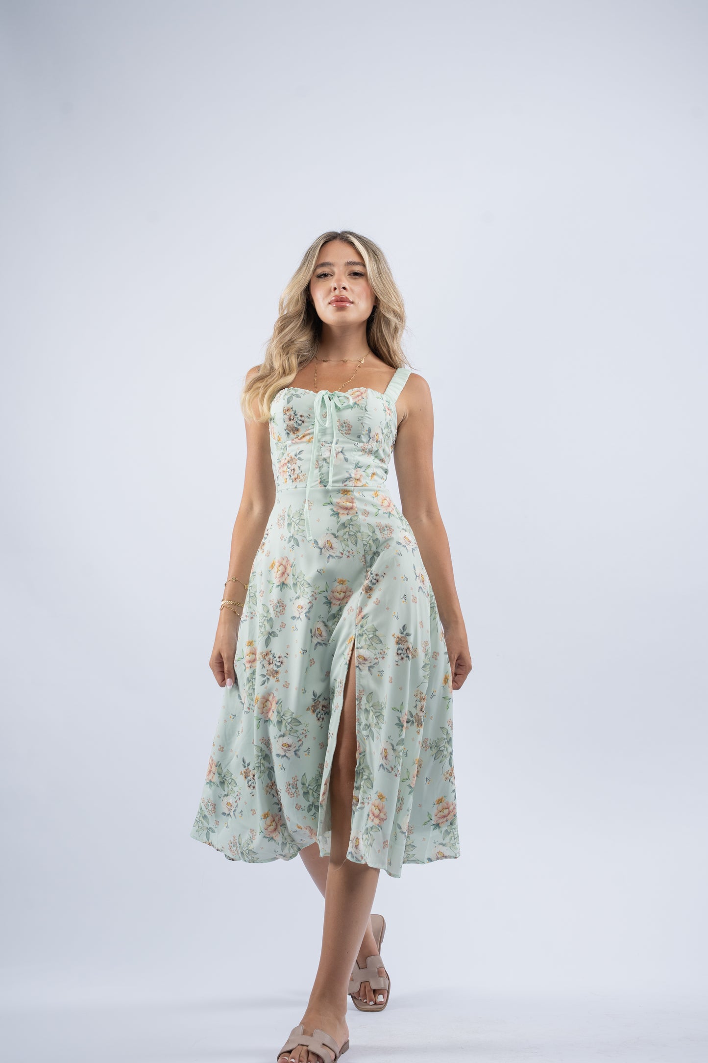 Mint garden dress